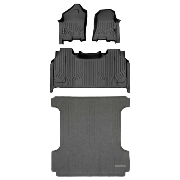 良質 MAXLINER Custom Floor Mats 2 Row Liner Set Black for 19-20