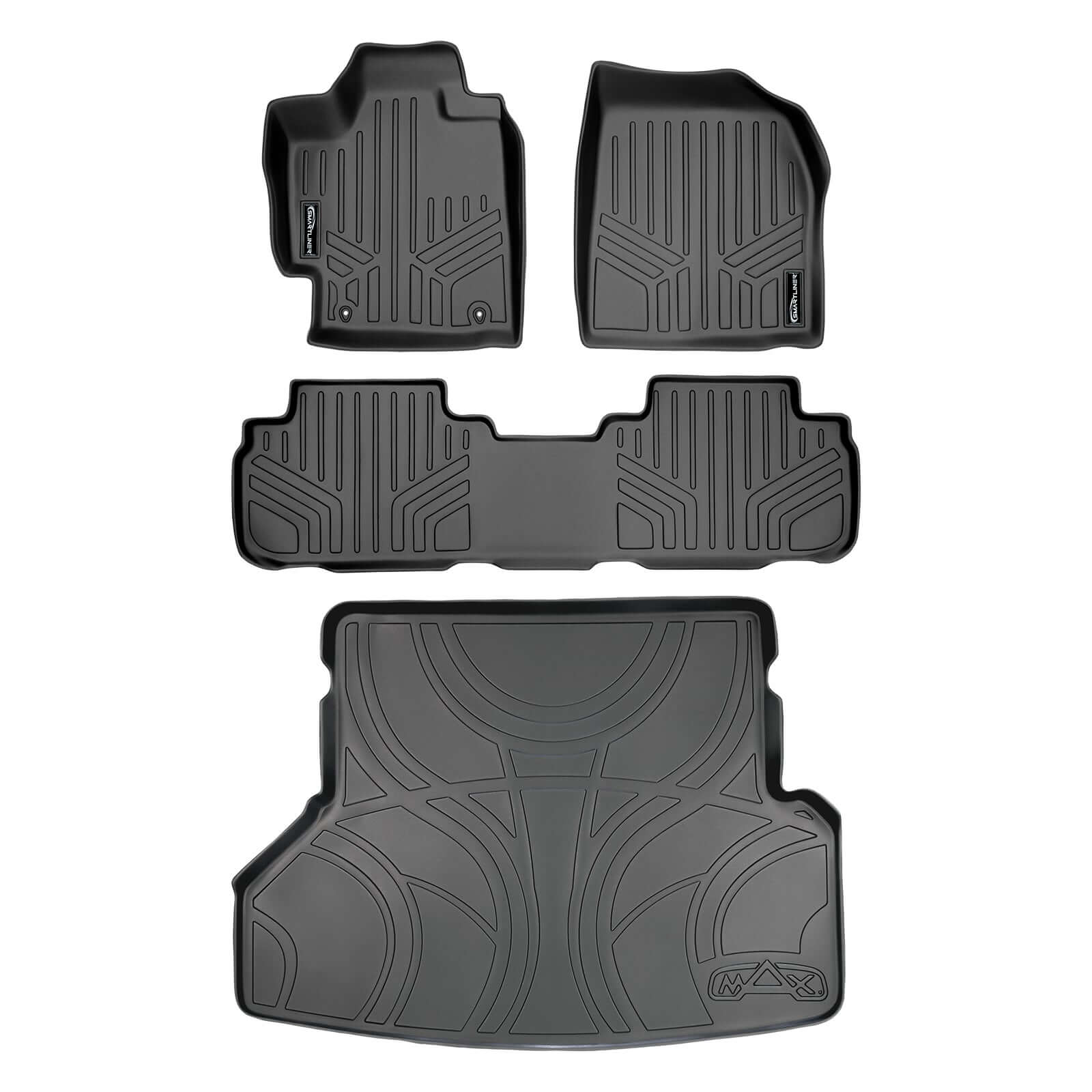 SMARTLINER Custom Fit Floor Liners For 2008-2013 Toyota Highlander (Non Hybrid)