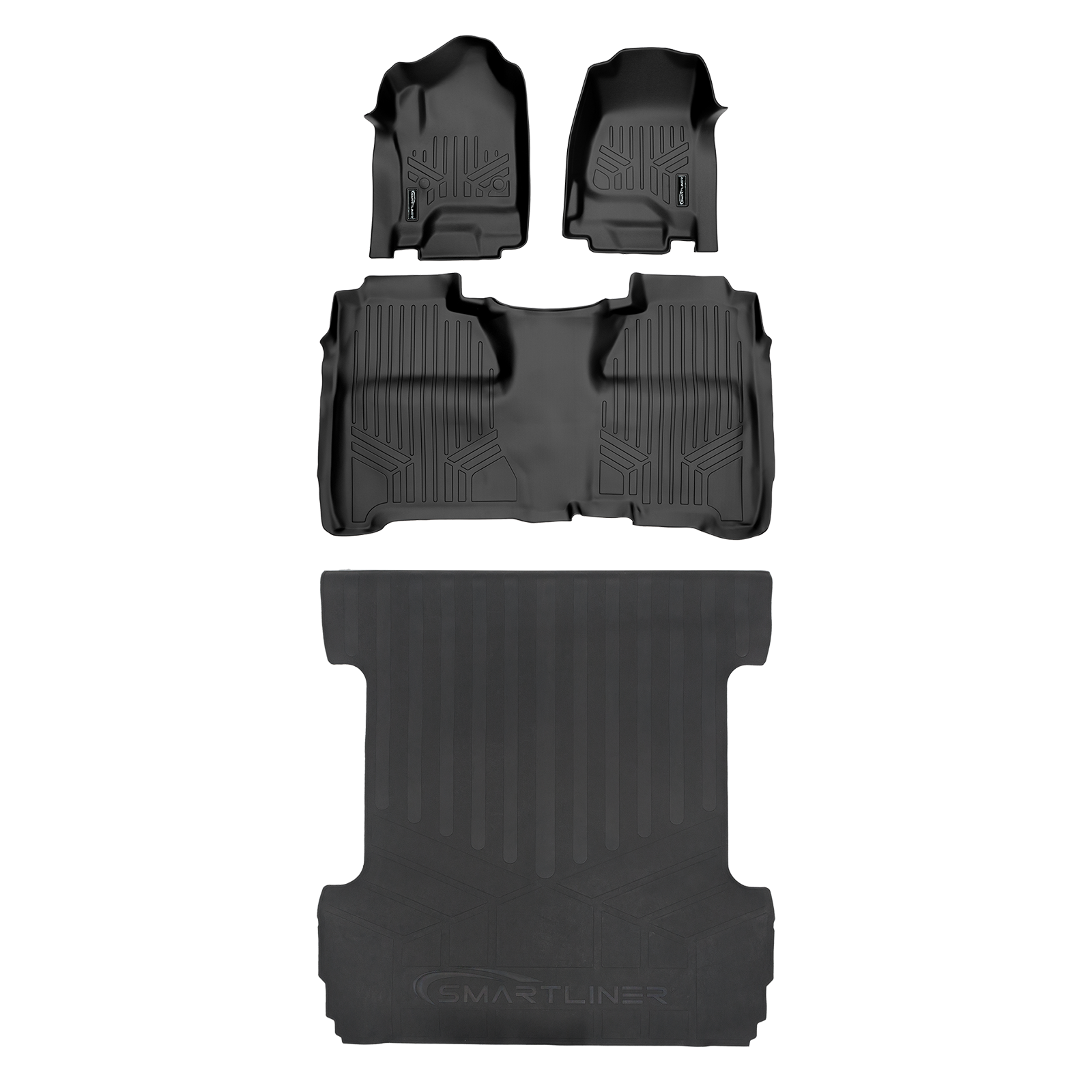 SmartCoverage™ Custom Fit Floor Liners For Crew Cab 2014-2018 Silverado/Sierra 1500 - 2015-2021 2500/3500 HD