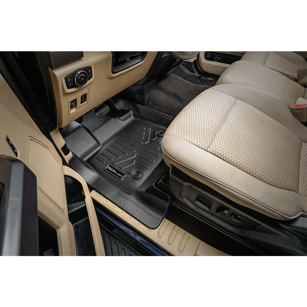 SMARTLINER Smart Coverage™ Custom Fit Floor Liners For 2022-2024 Ford F-150 Lightning with 1st Row Bucket Seats & 2nd Row Under Seat Storage