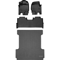 SMARTLINER Smart Coverage™ Custom Fit Floor Liners For 2022-2024 Ford F-150 Lightning with 1st Row Bucket Seats & 2nd Row Under Seat Storage