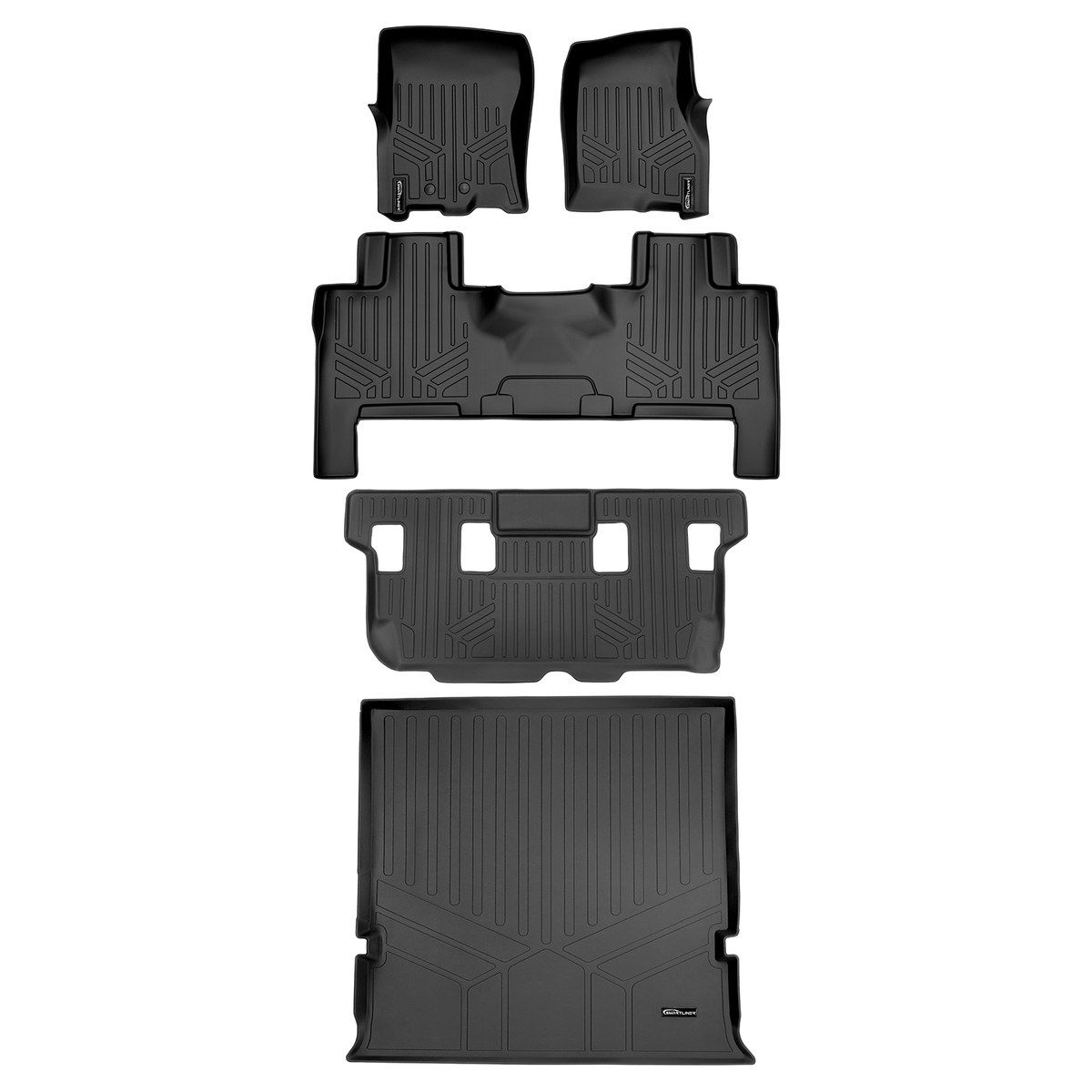 SMARTLINER Custom Fit Floor Liners For 2011 - 2017 Ford Expedition/Lincoln Navigator with 2nd Row Bench Seat or Console