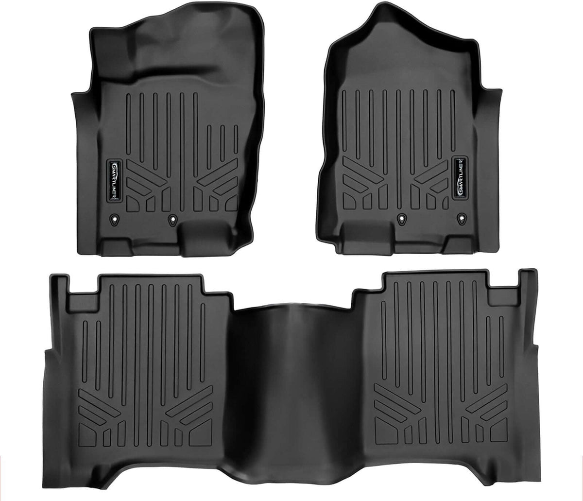 SMARTLINER Custom Fit Floor Liners For 2017-2022 Nissan Titan King Cab With No OTH coverage