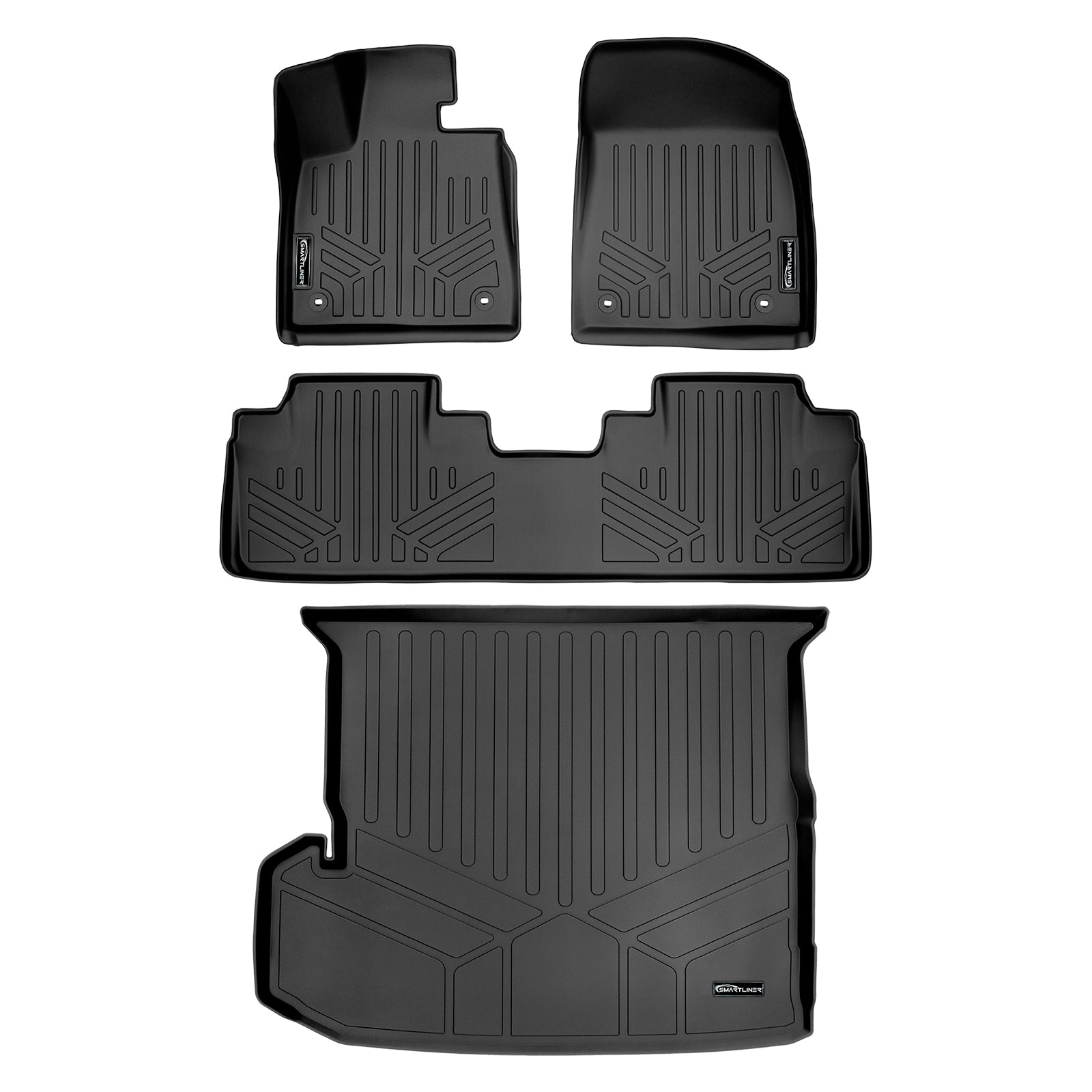 SMARTLINER Custom Fit Floor Liners For 2018-2022 Lexus RXL (7 Passenger)