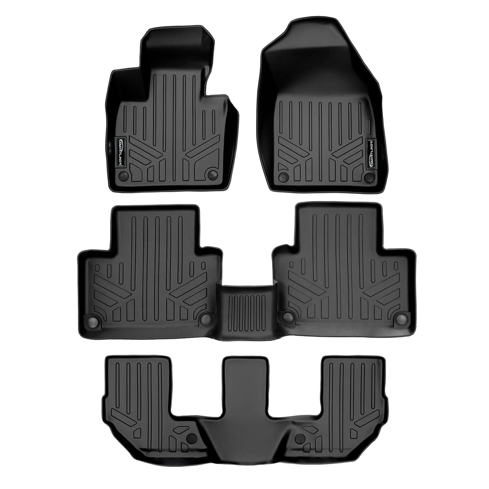 SMARTLINER Custom Fit Floor Liners For 2021-2025 Volvo XC90 (6 Passenger Models)