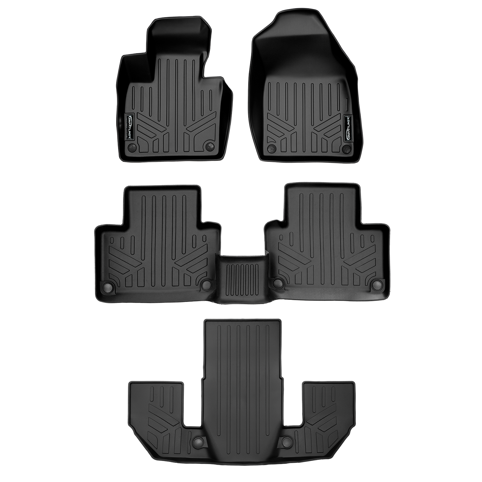 SMARTLINER Custom Fit Floor Liners For 2021-2025 Volvo XC90 (6 Passenger Models)