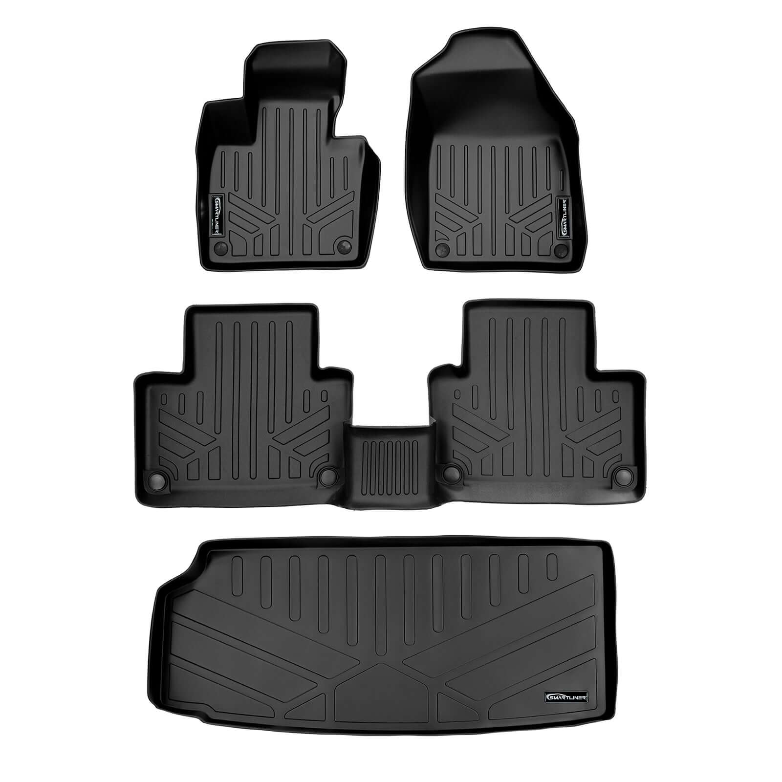 SMARTLINER Custom Fit Floor Liners For 2021-2025 Volvo XC90 (6 Passenger Models)