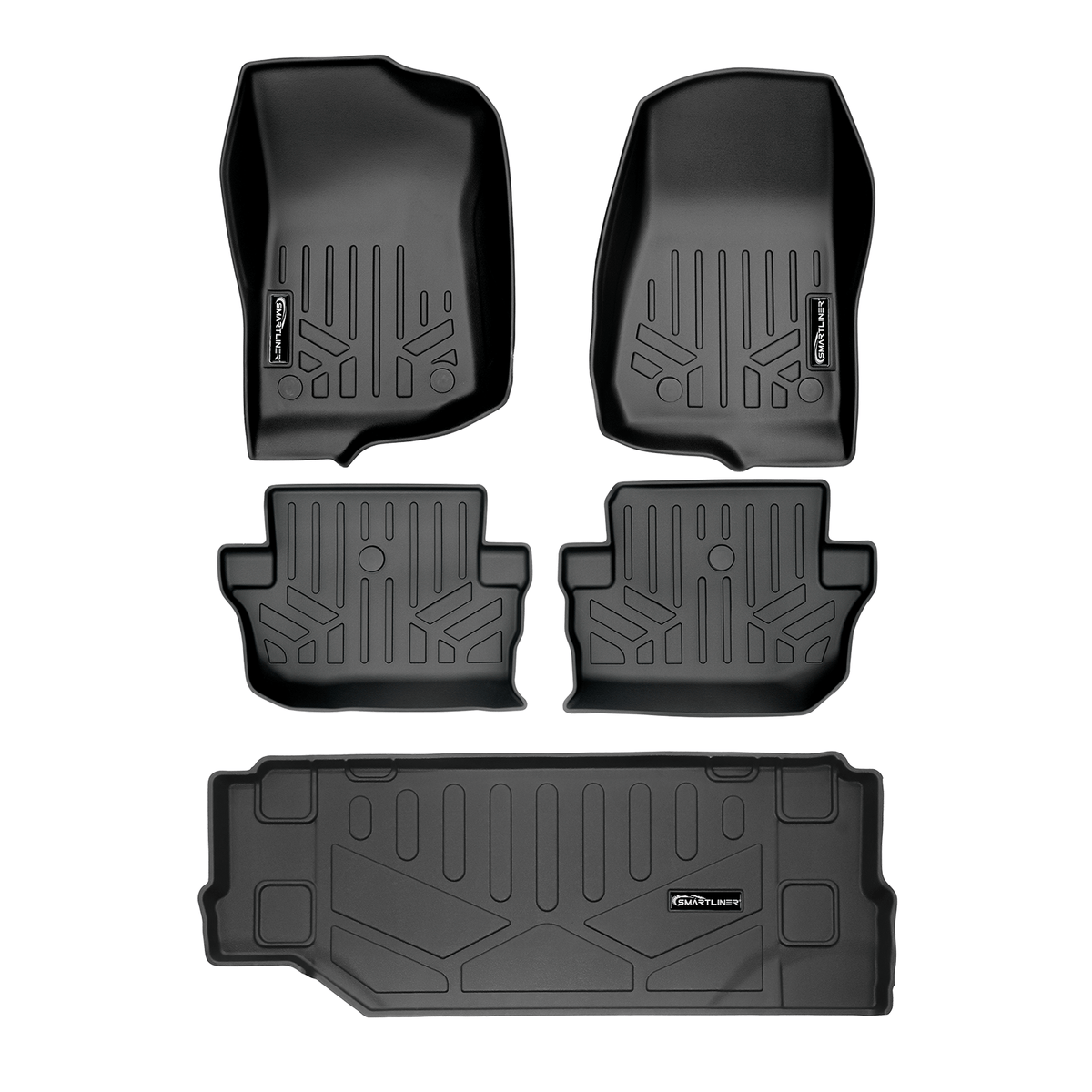 SMARTLINER Custom Fit Floor Liners For 2018-2024 Jeep Wrangler 2-Door (JL New Body Style - not JK)