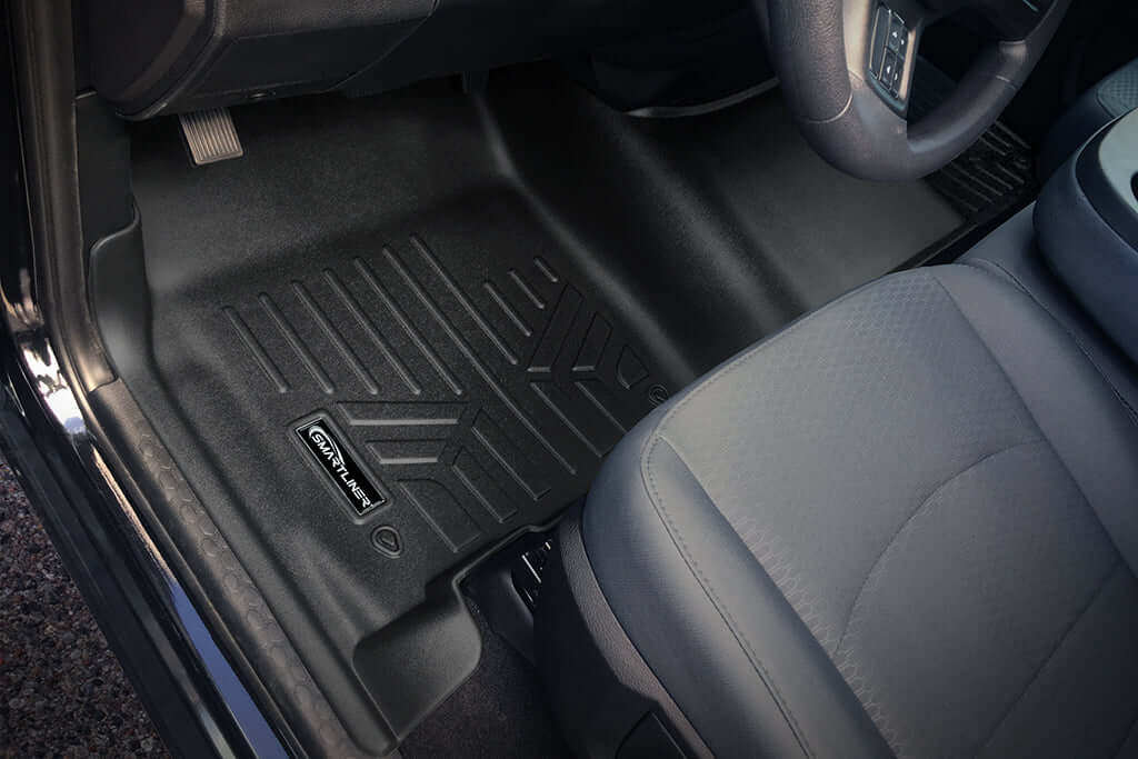 SMARTLINER Custom Fit Floor Liners For 2012-2022 RAM 1500 Quad Cab with 1st Row Bench Seat and Dual Floor Hooks