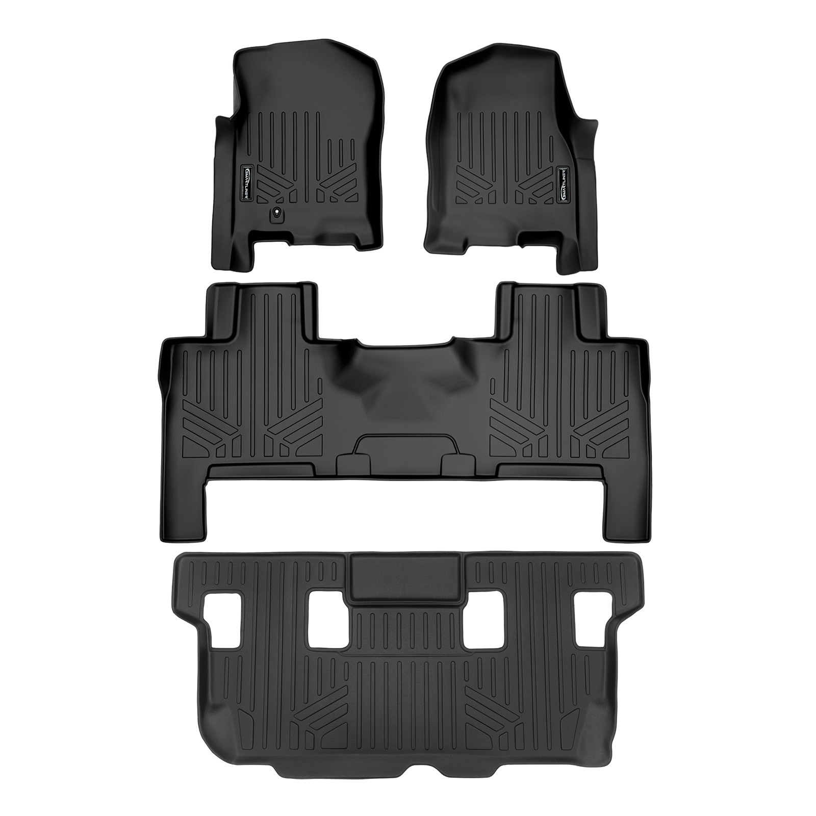 SMARTLINER Custom Fit Floor Liners For 2007 - 2010 Ford Expedition/Lincoln Navigator (with 2nd Row Bench Seat or Console)