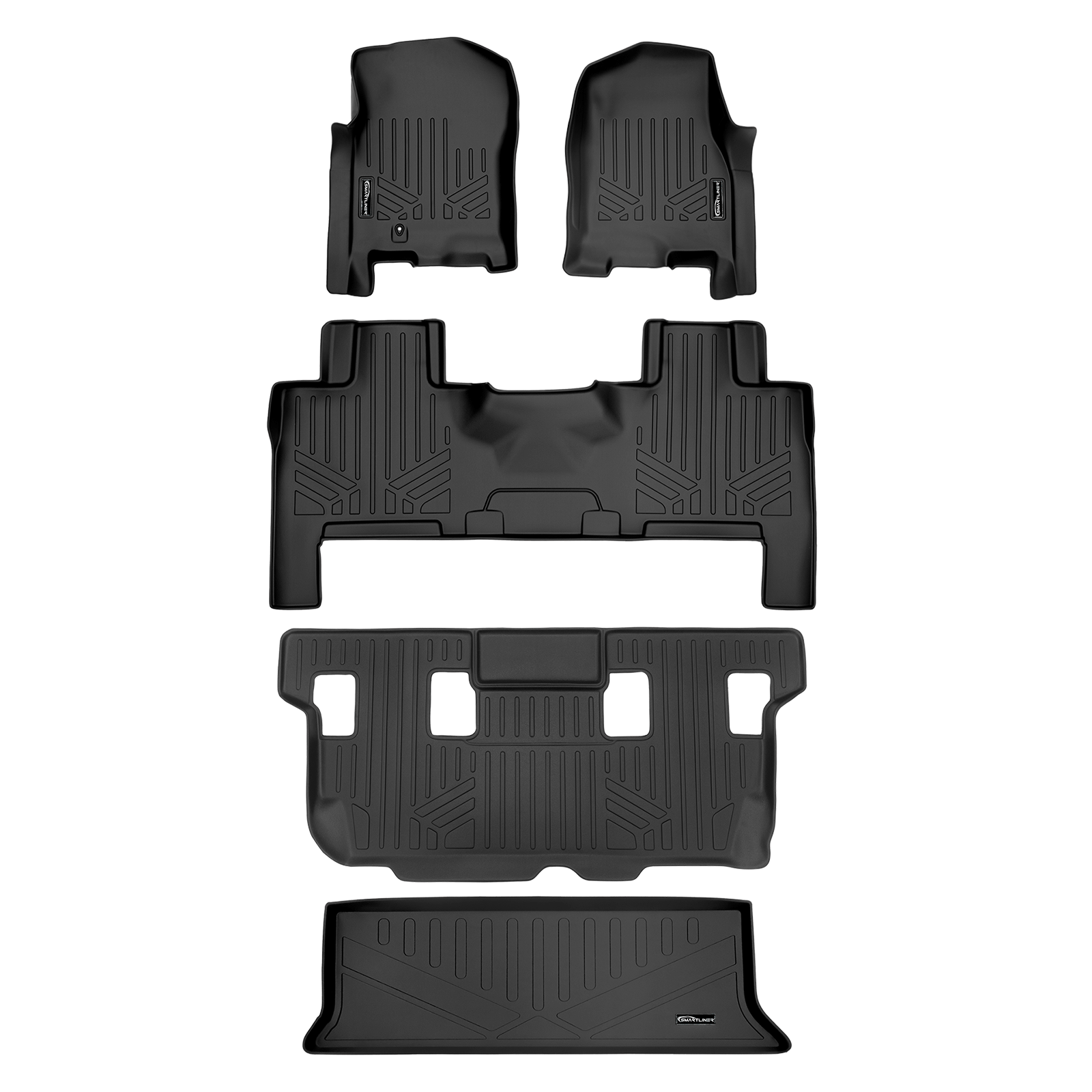 SMARTLINER Custom Fit Floor Liners For 2007 - 2017 Ford Expedition/Lincoln Navigator (with 2nd Row Bench Seat or Console)