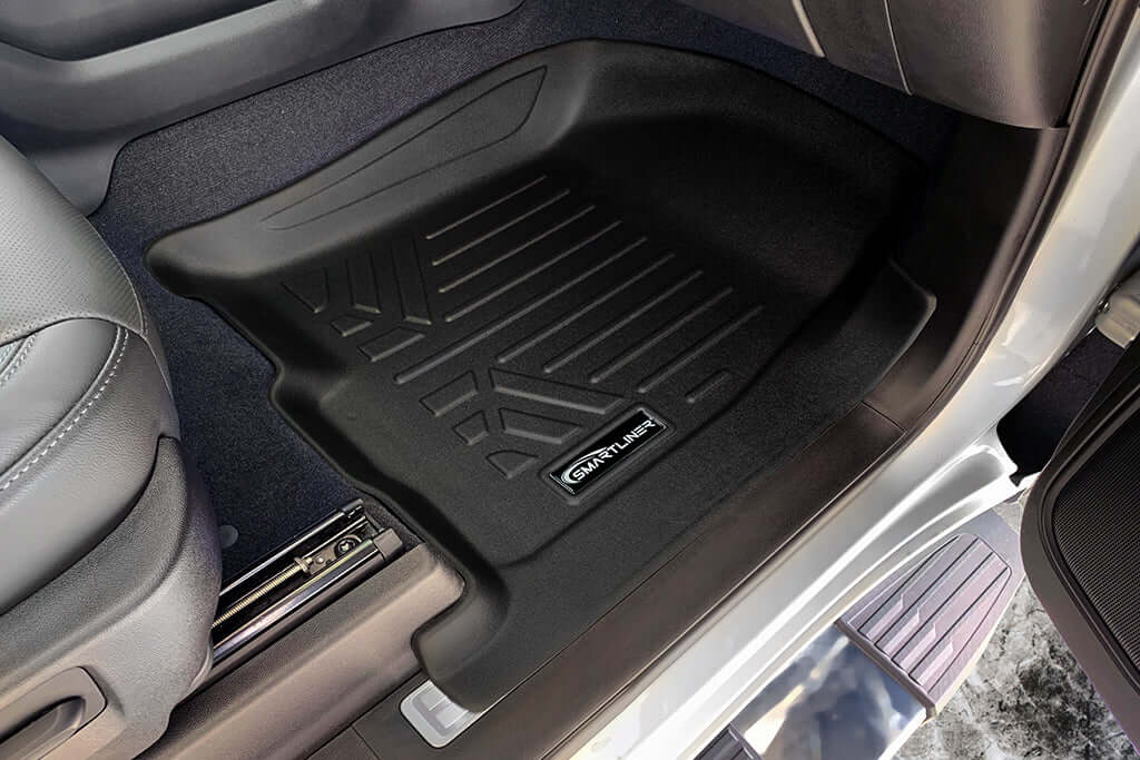 SMARTLINER Custom Fit Floor Liners Compatible With 2020-2024 Chevrolet Silverado 2500 HD | 3500 HD (Double Cab|Carpeted Flooring|1st Row Bench Seat|Without Over the Hump Coverage|with 2nd Row Underseat Storage)