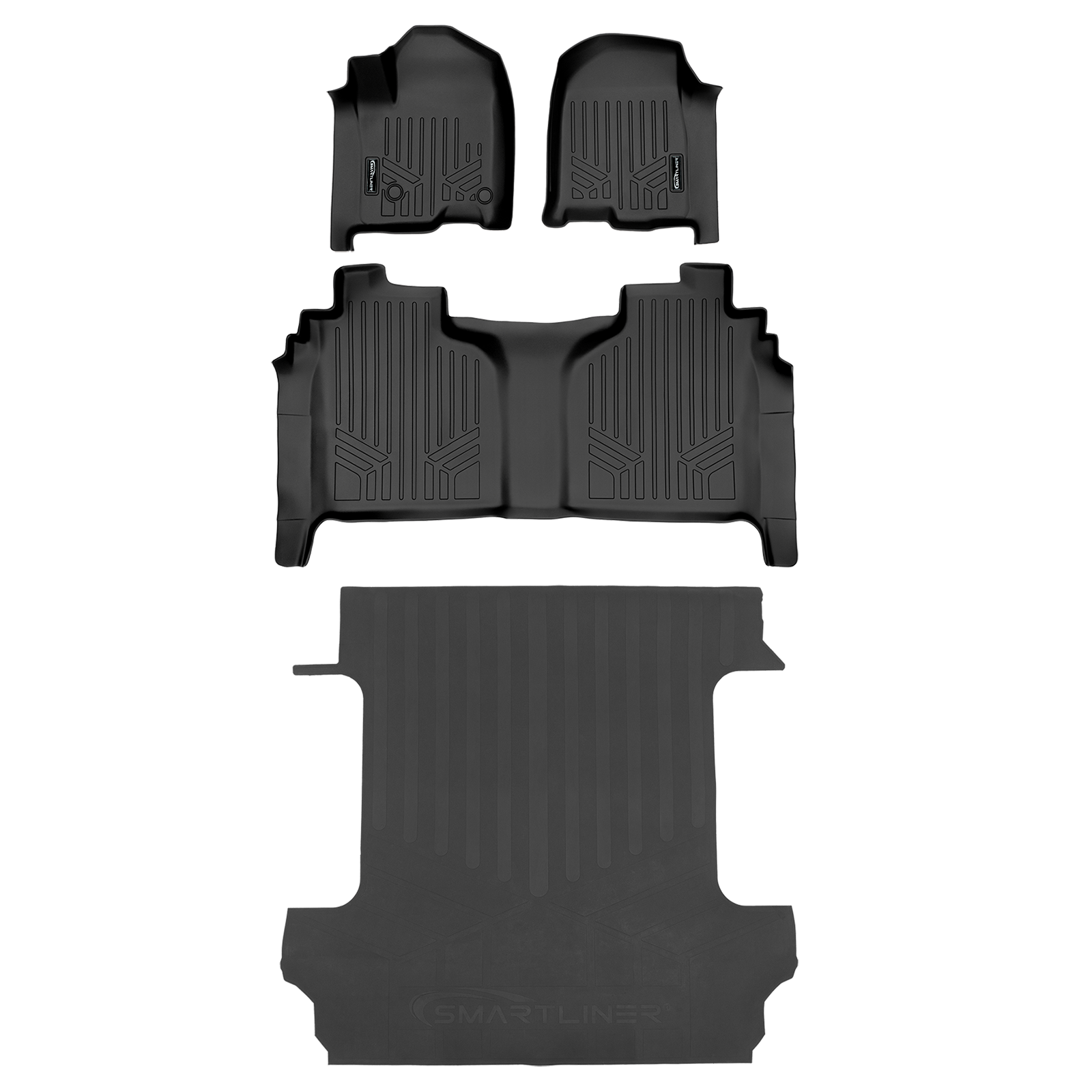 SmartCoverage™ Custom Fit Floor Liners For 2019-2024 1500 Silverado/Sierra Crew Cab 2019-2024 Crew Cab