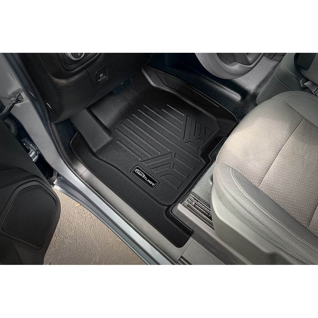 SMARTLINER Smart Coverage™ Custom Fit Floor Liners For 2019-2024 Chevrolet Silverado 1500 Crew Cab with Vinyl Flooring and 1st Row Bucket Seats and 2nd Row Underseat Storage