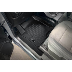 SMARTLINER Smart Coverage™ Custom Fit Floor Liners For 2019-2024 Chevrolet Silverado 1500 Crew Cab With 1st Row Bucket Seats and Vinyl Flooring without the 2nd Row Underseat Storage