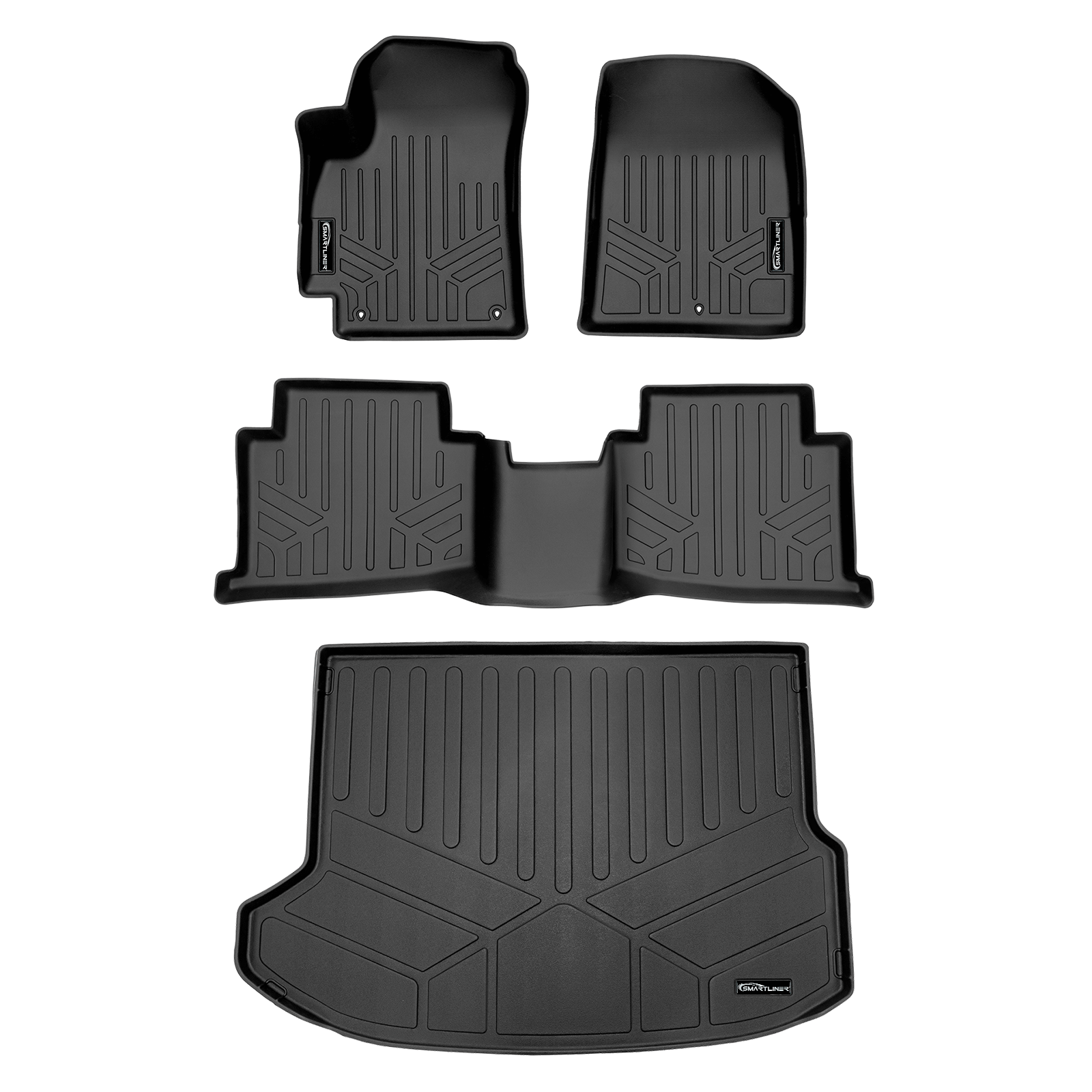 SMARTLINER Custom Fit Floor Liners For 2024 Kia Seltos with Cargo Area in Upper Position