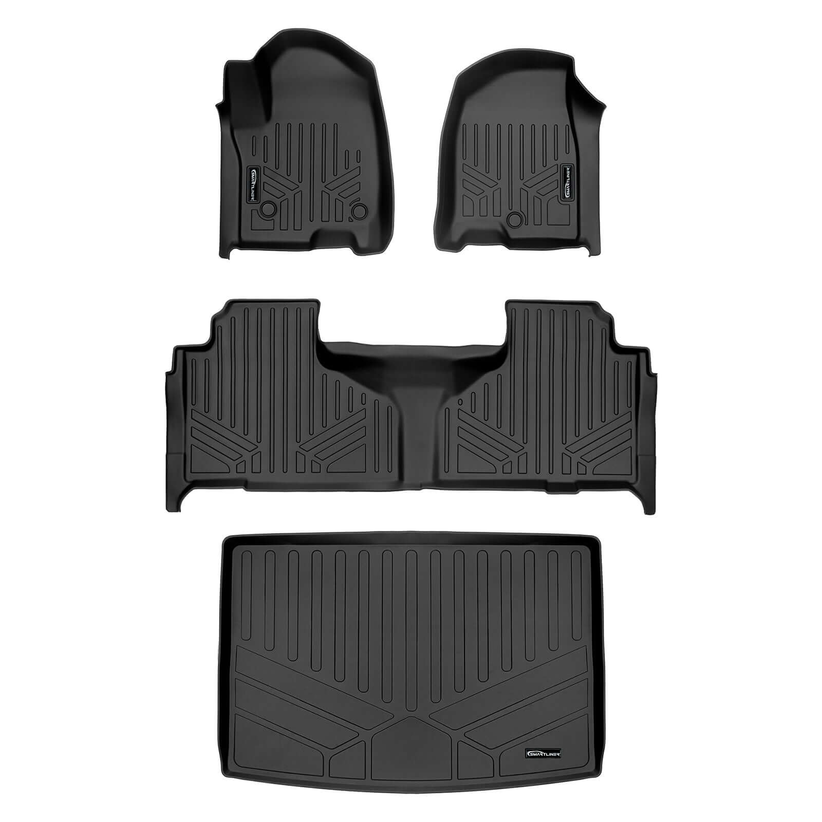 SMARTLINER Custom Fit Floor Liners For 2021-2024 GMC Yukon XL/ Yukon Denali XL with 2nd Row Bench Seat