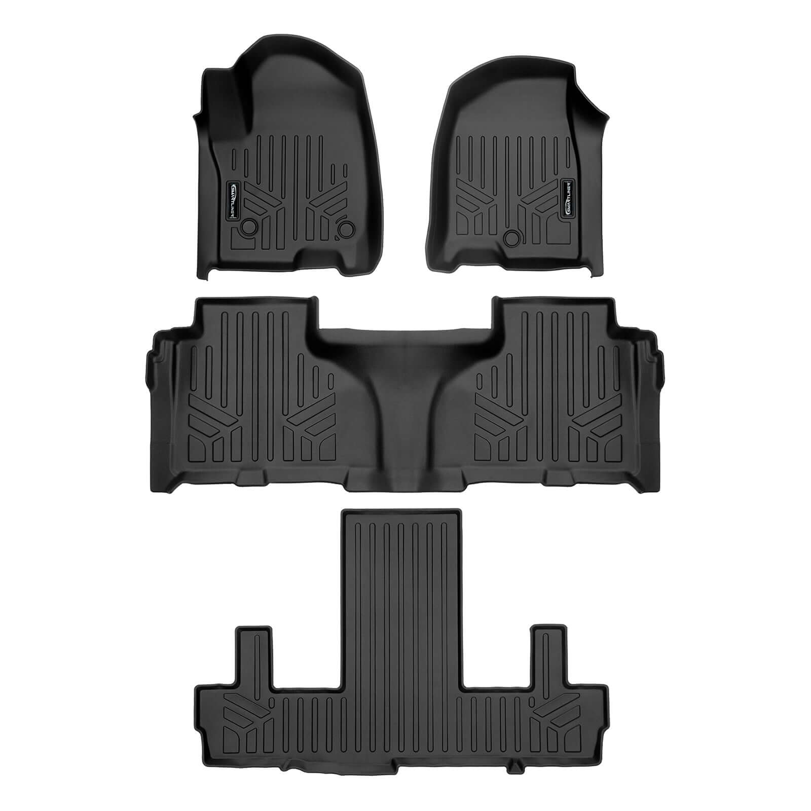 SMARTLINER Custom Fit Floor Liners For 2021-2024 Chevrolet Suburban with 2nd Row Bucket Seats