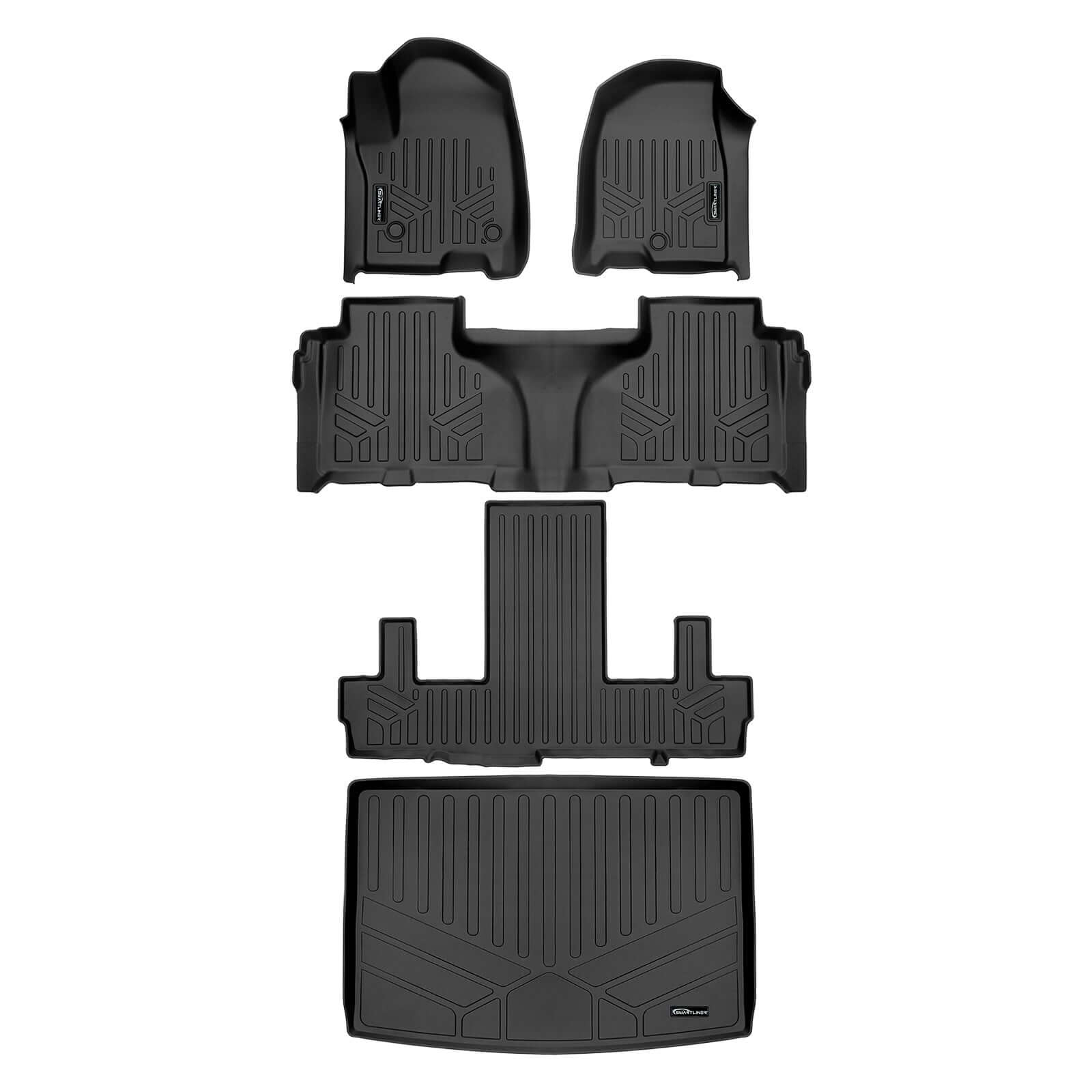 SMARTLINER Custom Fit Floor Liners For 2021-2024 GMC Yukon XL/ Yukon Denali XL with 2nd Row Bucket Seats