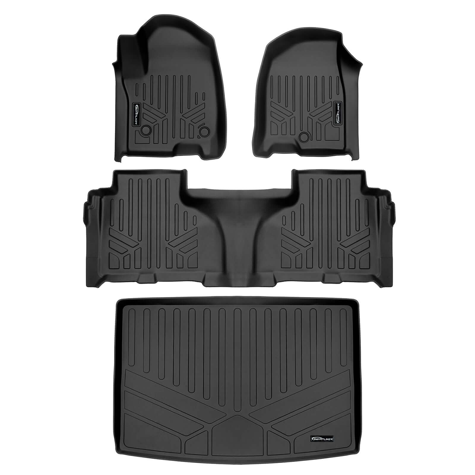 SMARTLINER Custom Fit Floor Liners For 2021-2024 Chevrolet Suburban with 2nd Row Bucket Seats