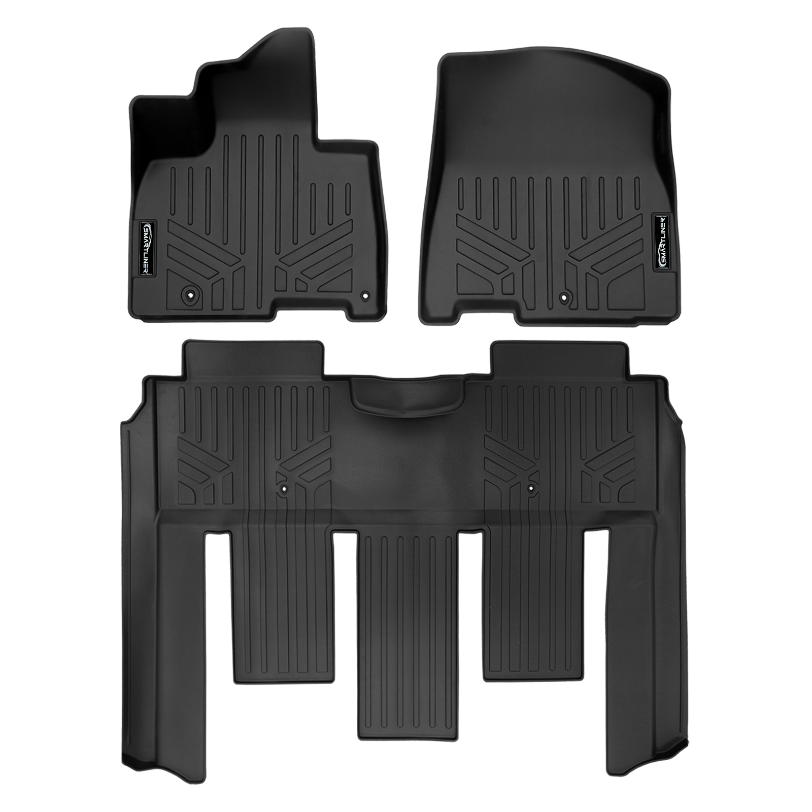 SMARTLINER Custom Fit Floor Liners For 2022-2025 Kia Carnival (7 Passenger Models With 2nd Row VIP Seats)