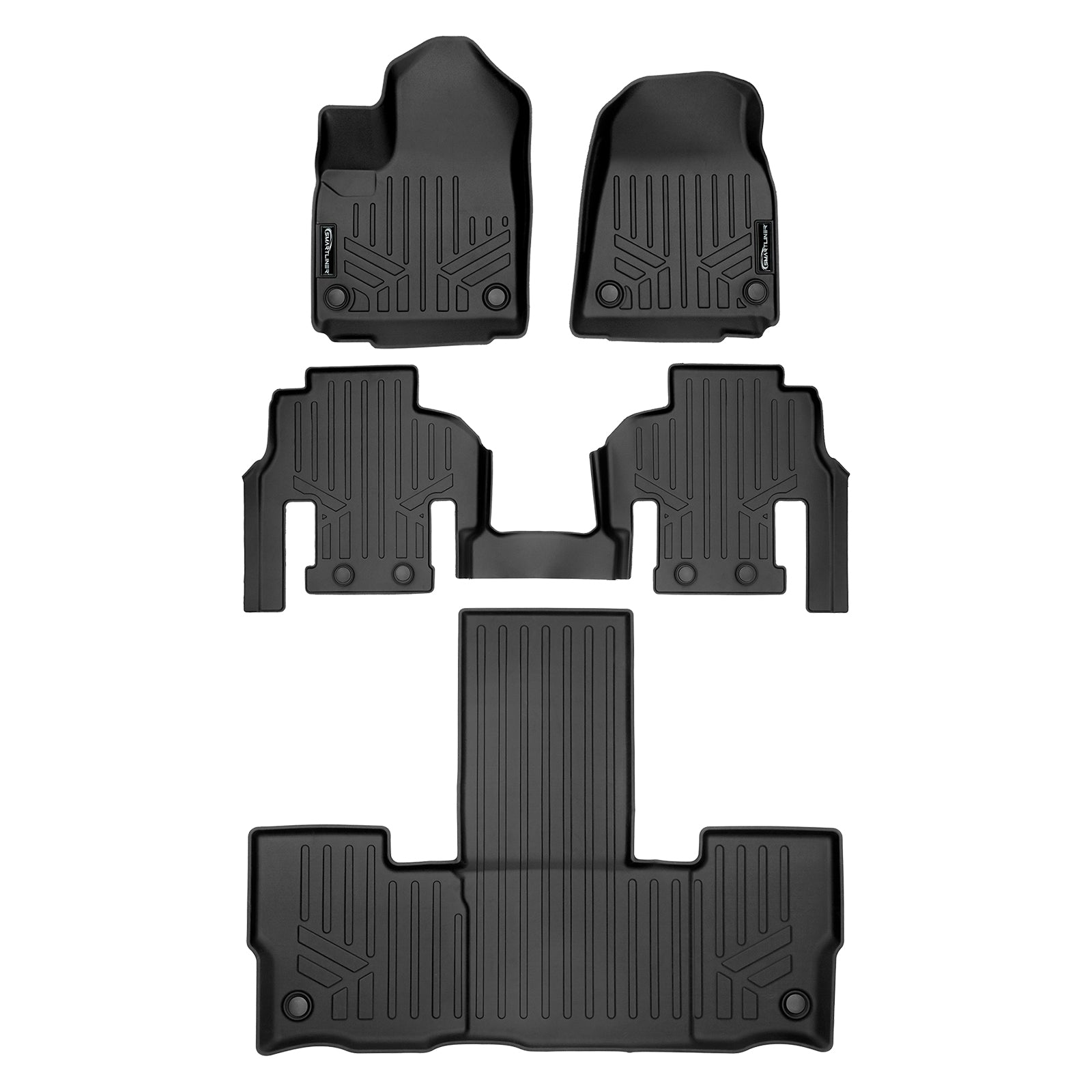 SMARTLINER Custom Fit Floor Liners For 2022-2024 Jeep Wagoneer (7 Passenger Model)