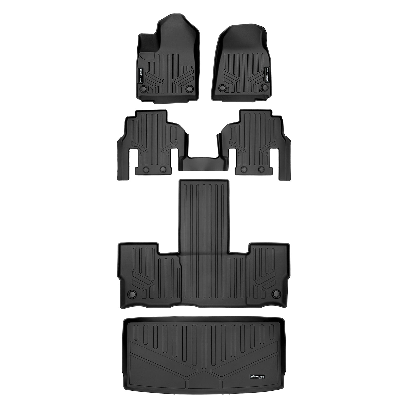 SMARTLINER Custom Fit Floor Liners For 2022-2024 Jeep Wagoneer (7 Passenger Model)