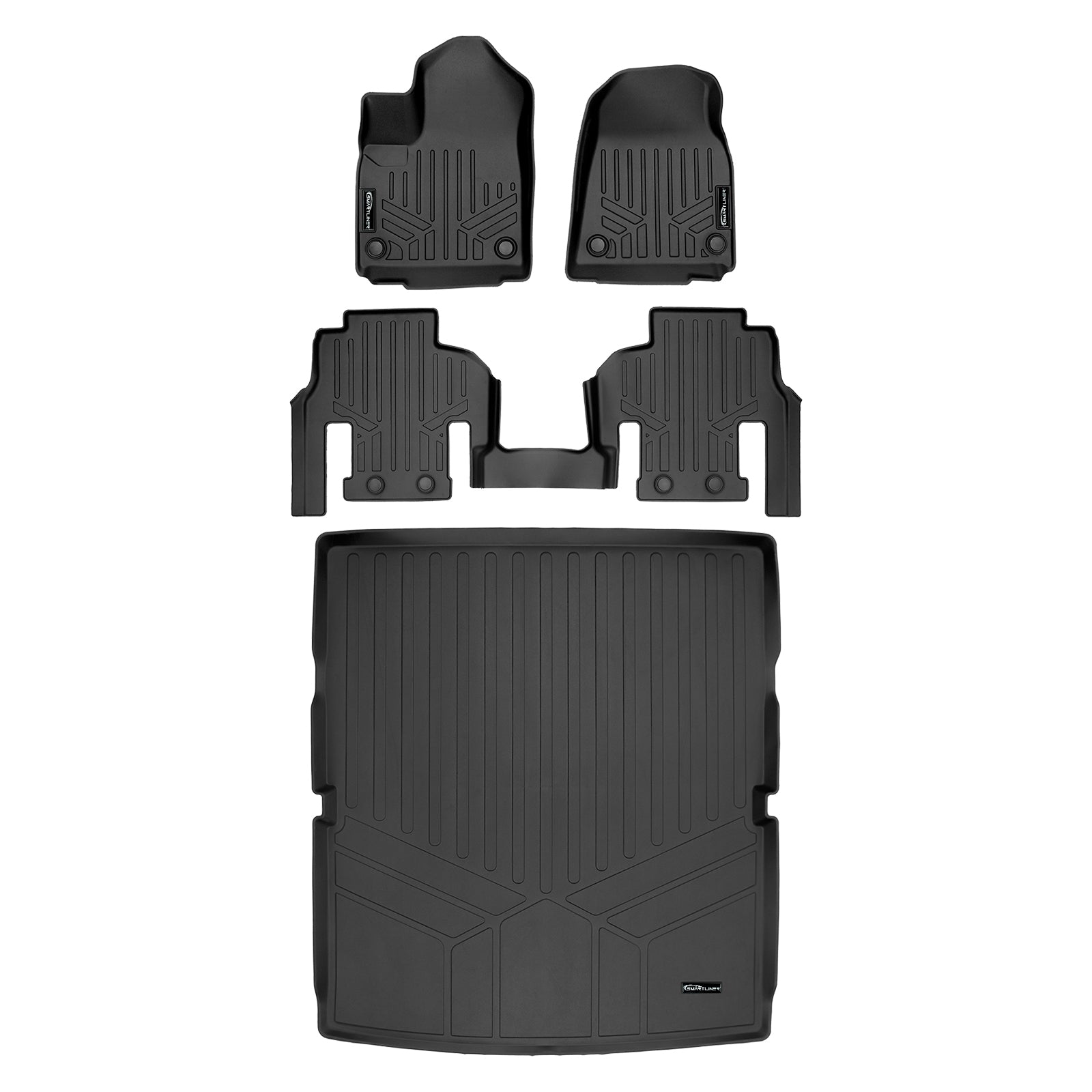 SMARTLINER Custom Fit Floor Liners For 2022-2024 Jeep Wagoneer (7 Passenger Model)