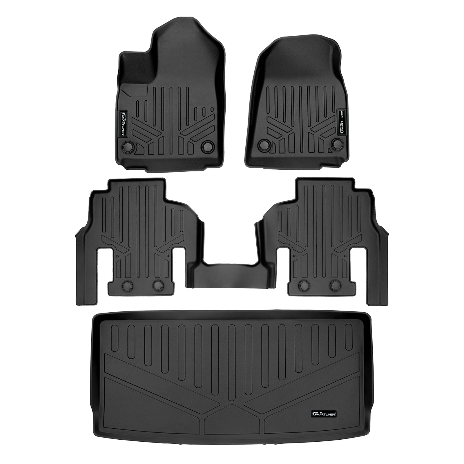 SMARTLINER Custom Fit Floor Liners For 2022-2024 Jeep Wagoneer (7 Passenger Model)