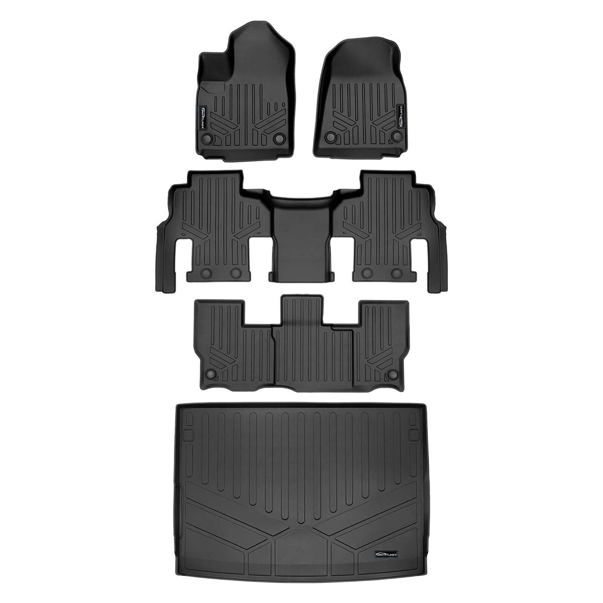 SMARTLINER Custom Fit Floor Liners For 2023-2024 Jeep Grand Wagoneer L (8 Passenger Model)