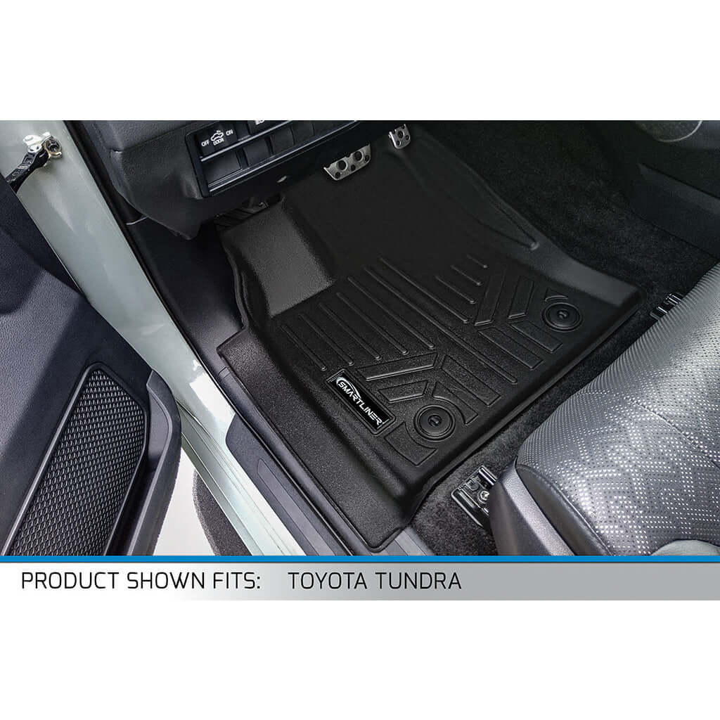 SMARTLINER Custom Fit Floor Liners For 2022-2025 Toyota Tundra/Tundra Hybrid (CrewMax Cab) with Underseat Storage