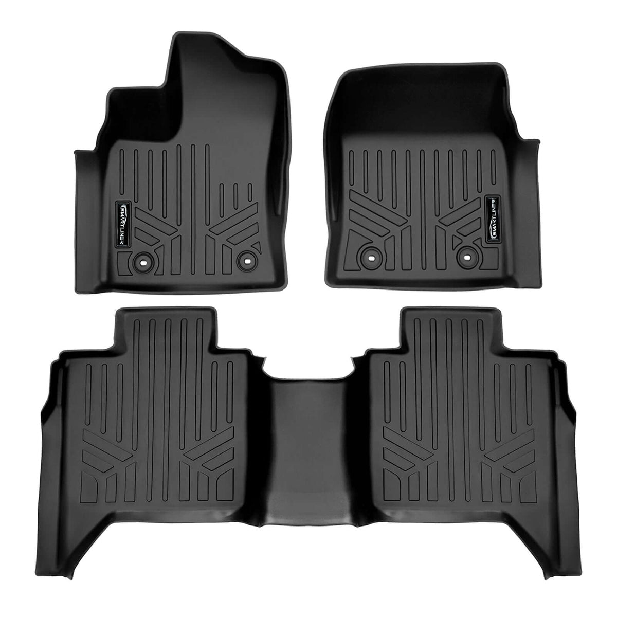 SMARTLINER Custom Fit Floor Liners For 2022-2025 Toyota Tundra/Tundra Hybrid (CrewMax Cab) with Underseat Storage