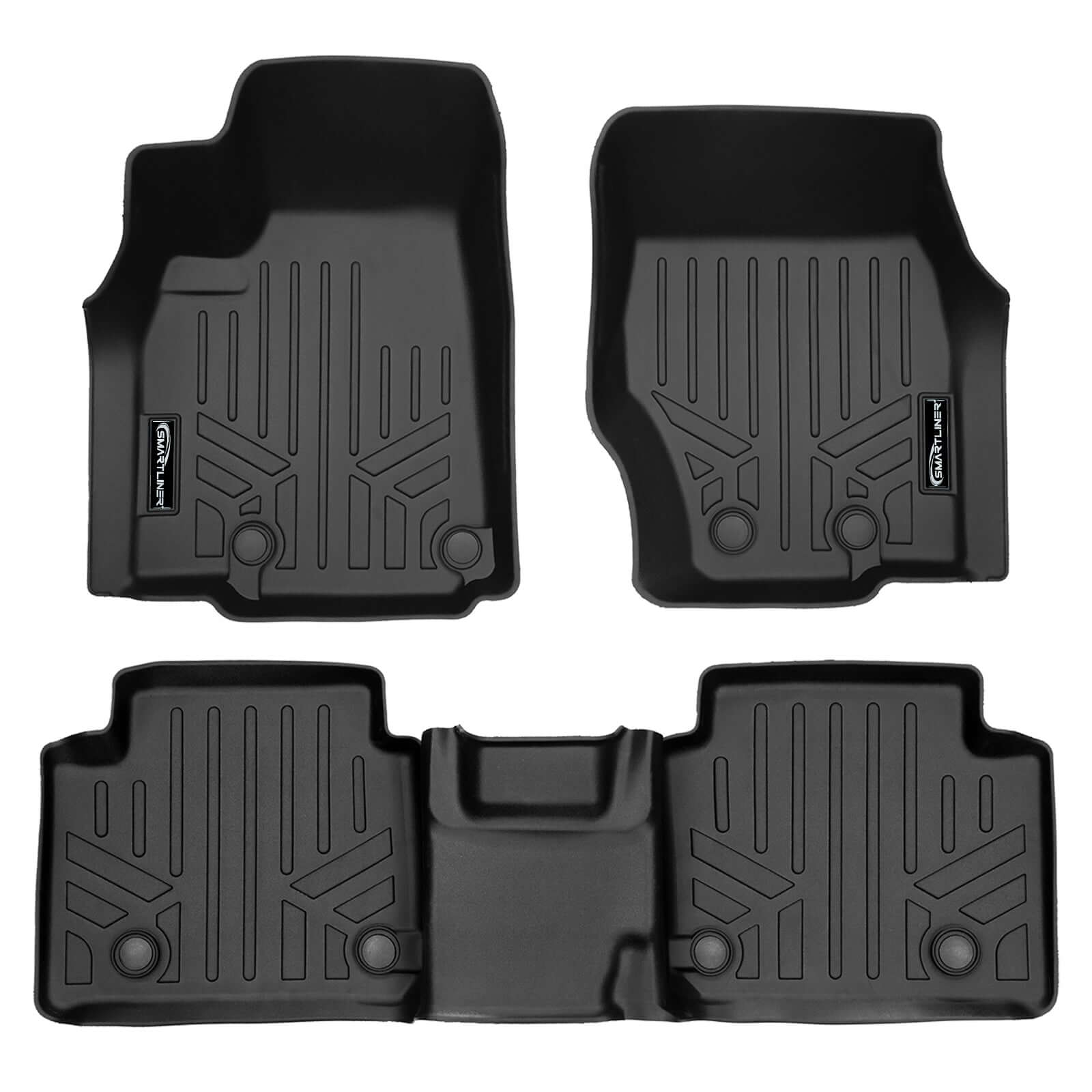 SMARTLINER Custom Fit Floor Liners For 2021-2025 Jeep Grand Cherokee L w/ 2nd Row Bench Seat (No subwoofer)