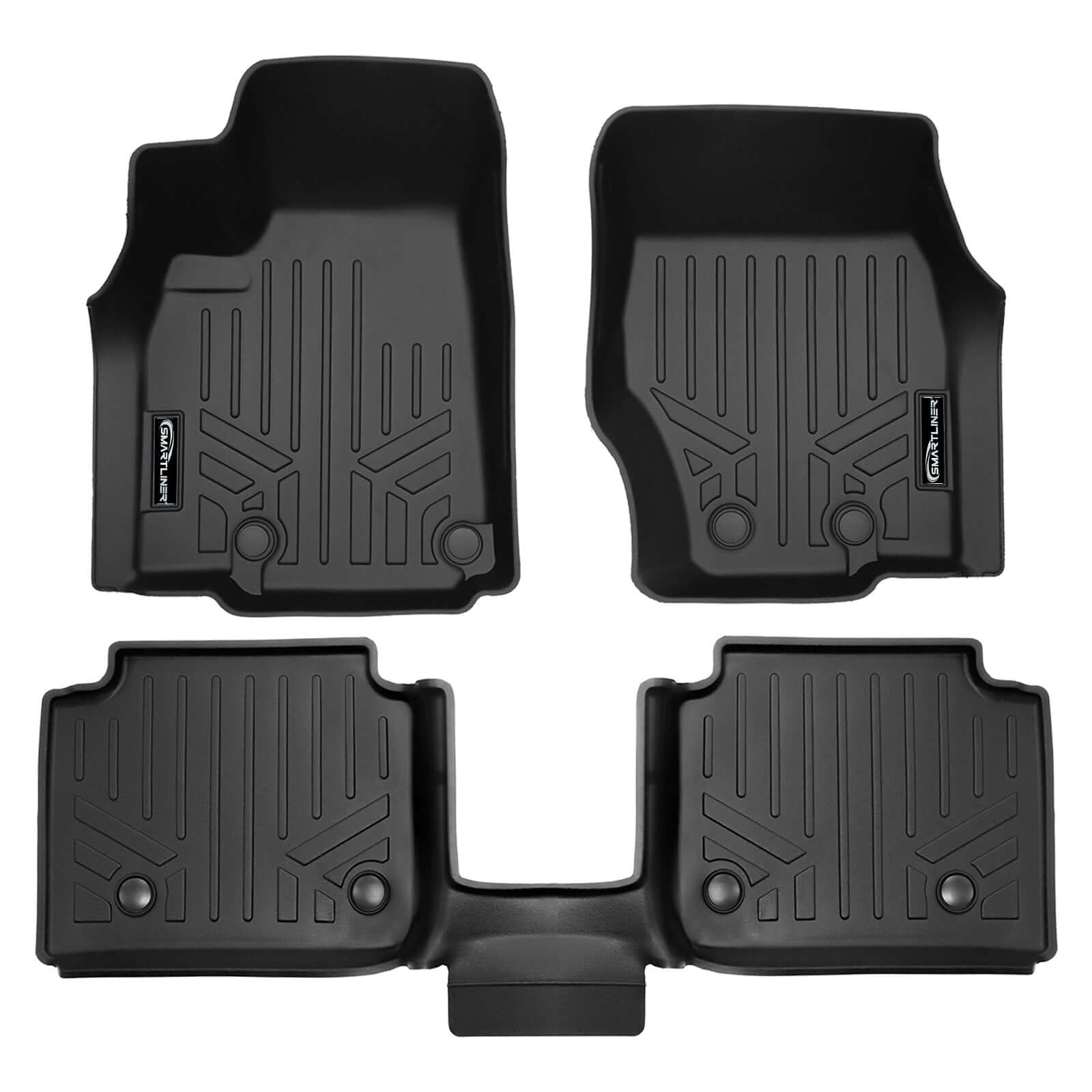 SMARTLINER Custom Fit Floor Liners For 2021-2024 Jeep Grand Cherokee L with 2nd Row Bucket Seats With Center Console (No subwoofer)