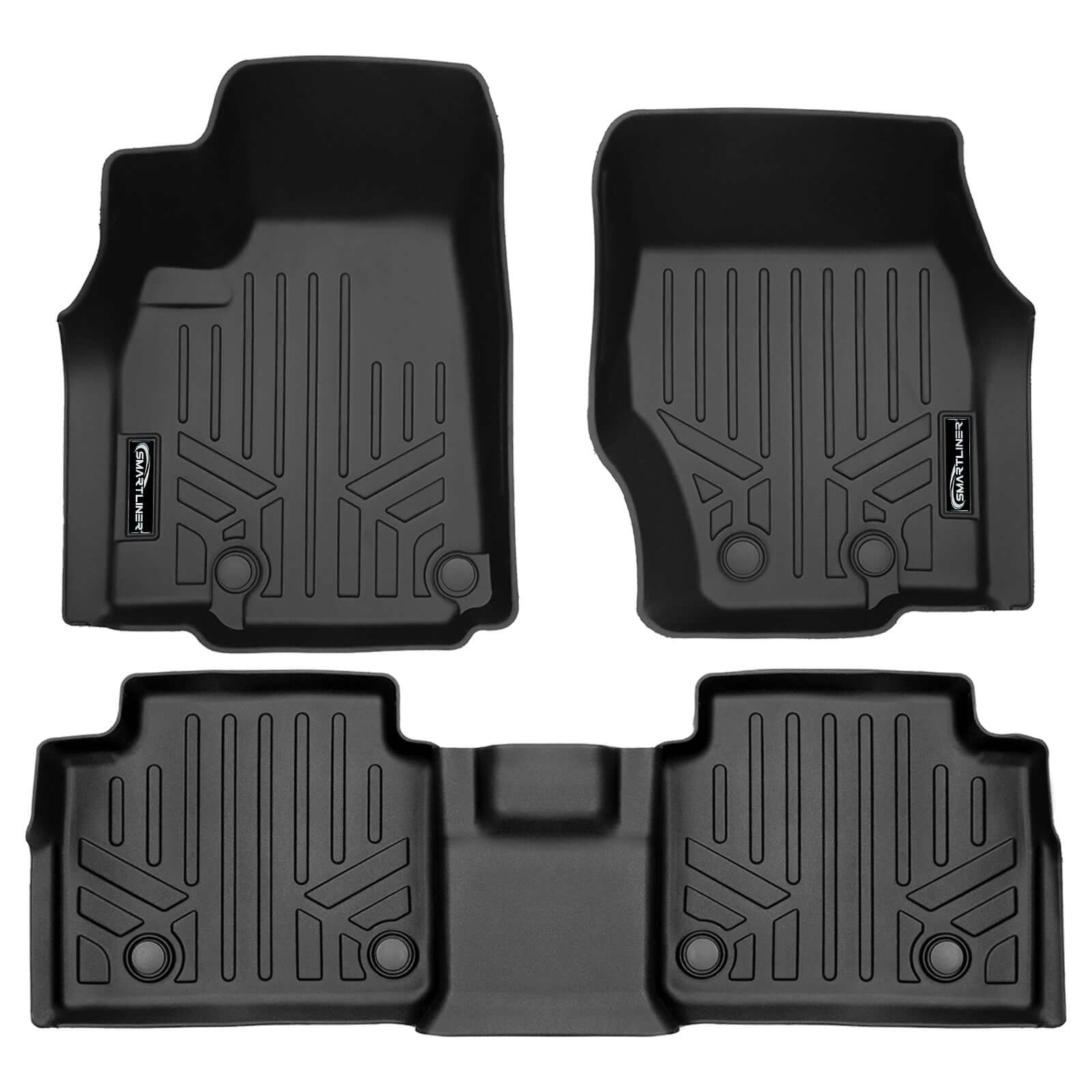 SMARTLINER Custom Fit Floor Liners For 2021-2025 Jeep Grand Cherokee L w/ 2nd Row Bucket Seats and center console