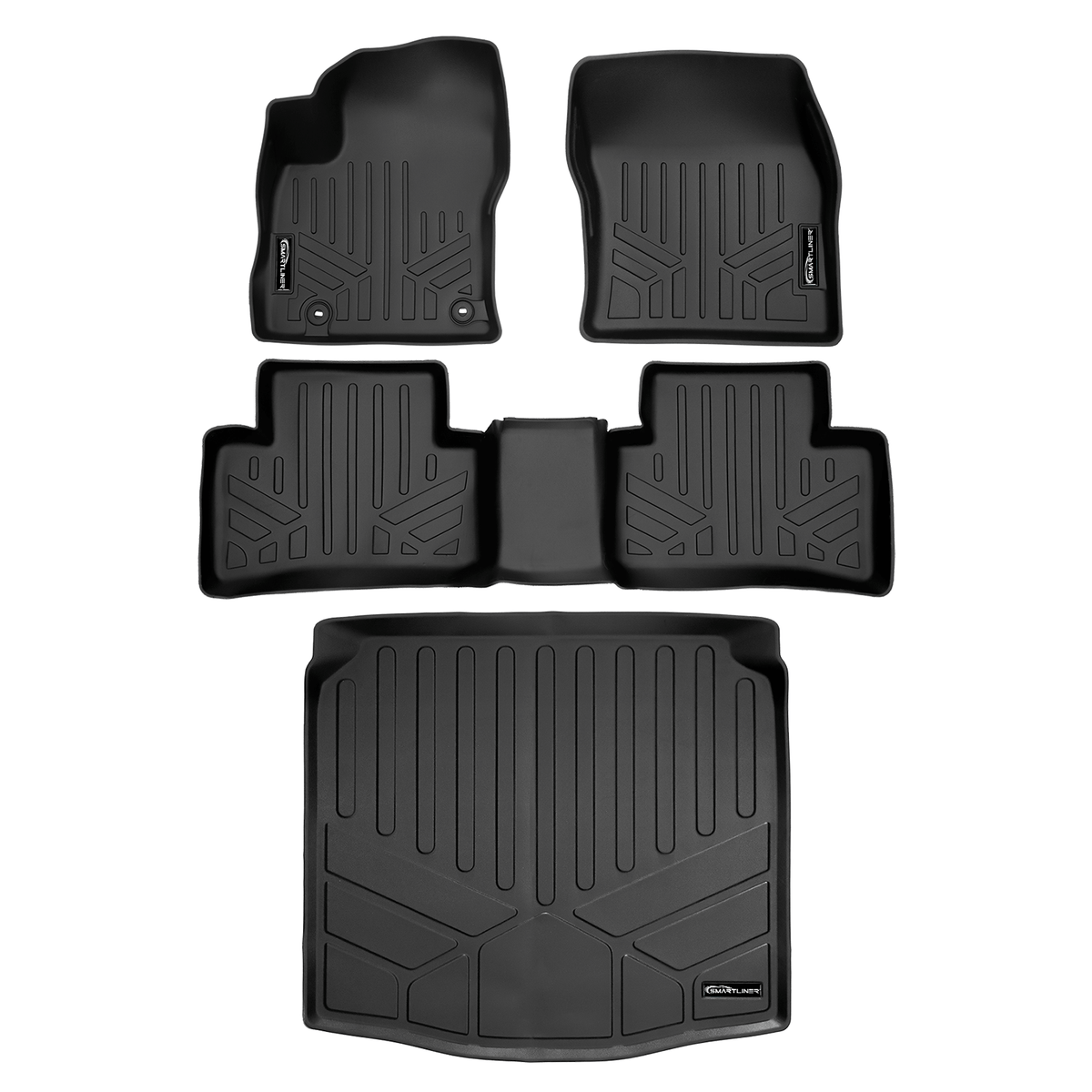 SMARTLINER Custom Fit Floor Liners For 2023-2024 Toyota Corolla Cross Hybrid (Fits AWD)