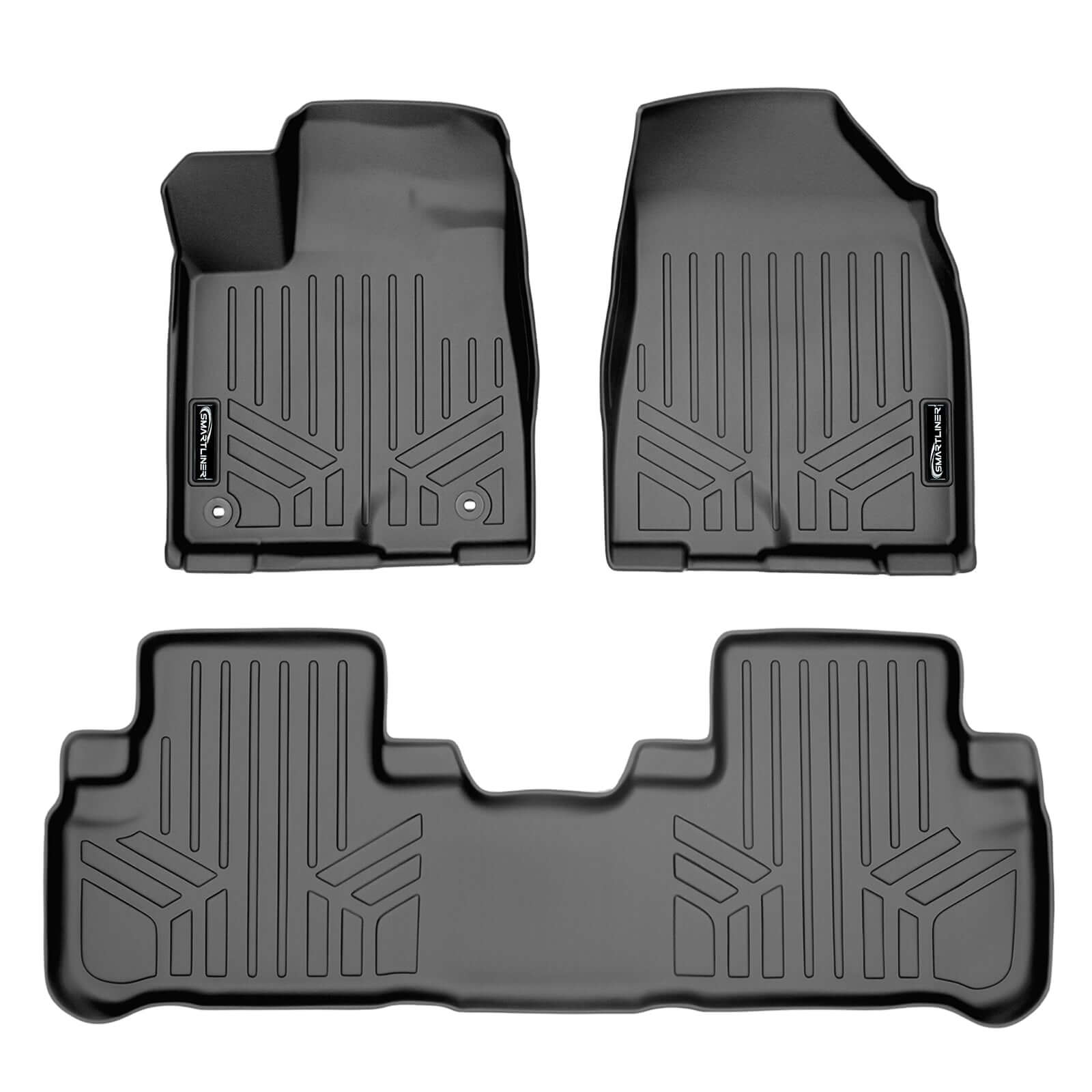 SMARTLINER Custom Fit Floor Liners For 2014-2019 Toyota Highlander Hybrid (with 2nd Row Bucket Seat)