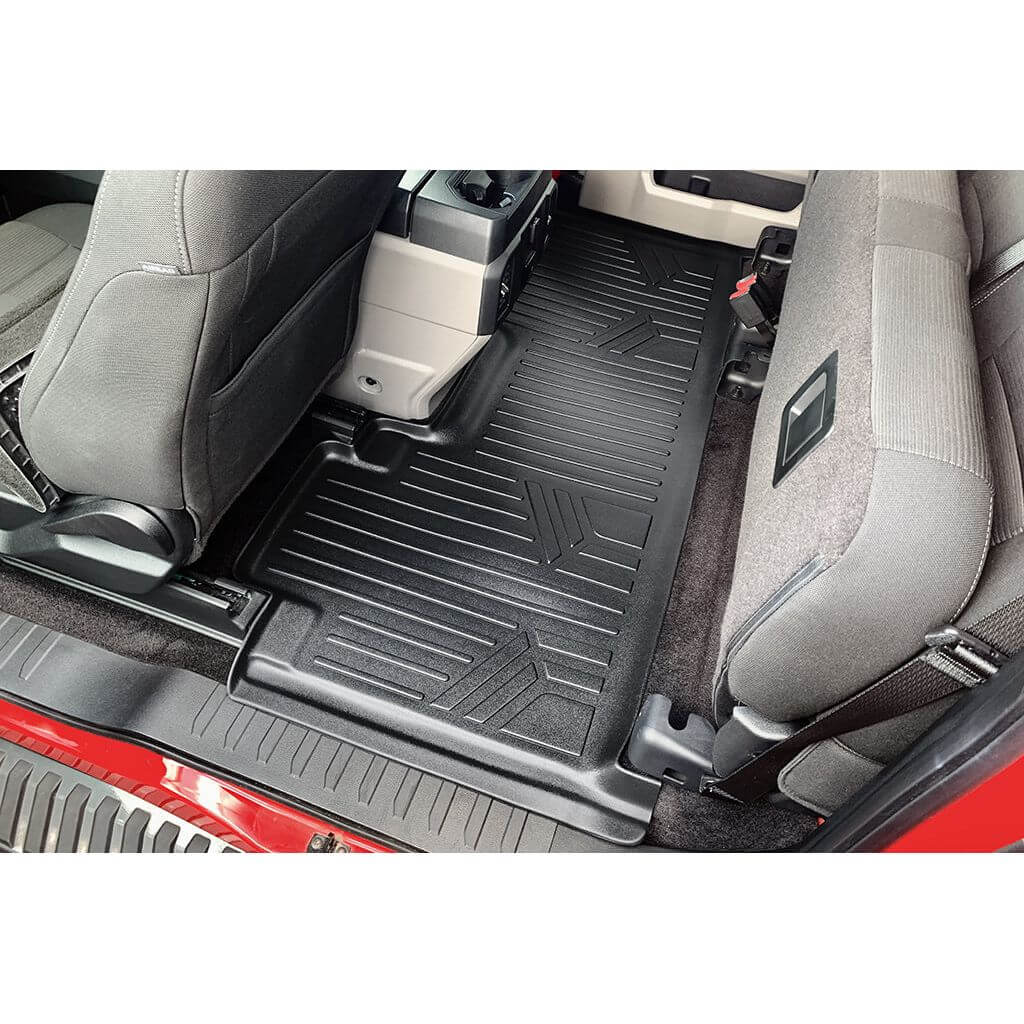 SMARTLINER Custom Fit Floor Liners For 2015-2024 Ford F-150 SuperCab with 1st Row Bucket Seats Carpeted Flooring