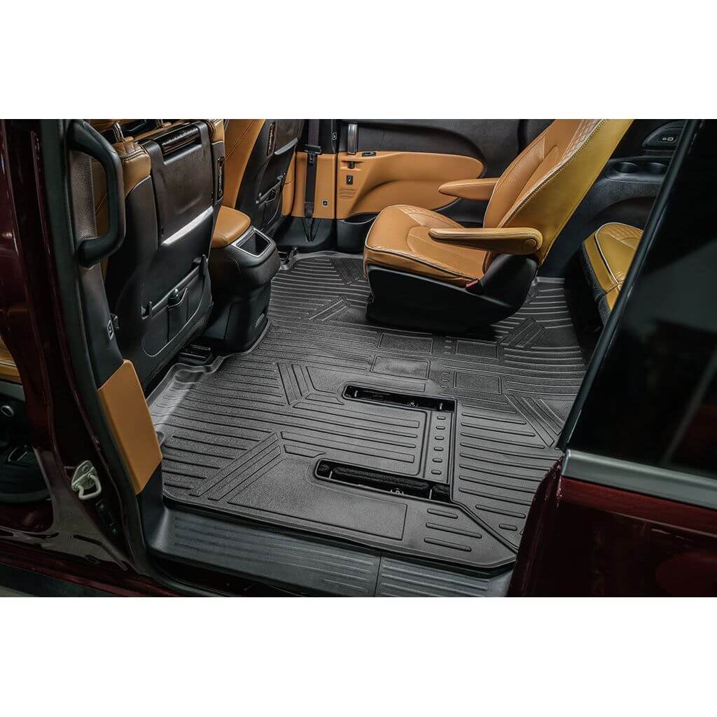 SMARTLINER Custom Fit Floor Liners For 2021-2025 Chrysler Pacifica with 2nd Row Bucket Seats(Touring & L Models)