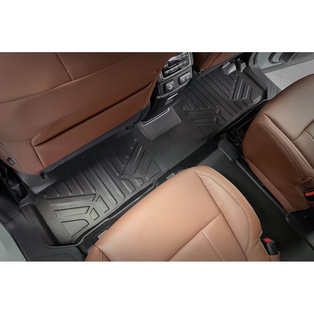 SMARTLINER Custom Fit Floor Liners For 2019-2024 Subaru Ascent with 2nd Row Bucket Seats and No Subwoofer in the Cargo Area