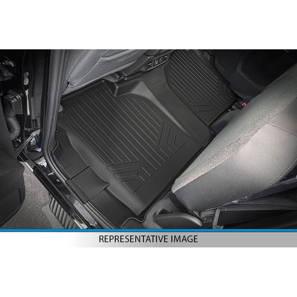 SMARTLINER Custom Fit Floor Liners For 2015-2024 Ford F-150 SuperCab with 1st Row Bench Seat with OTH Coverage