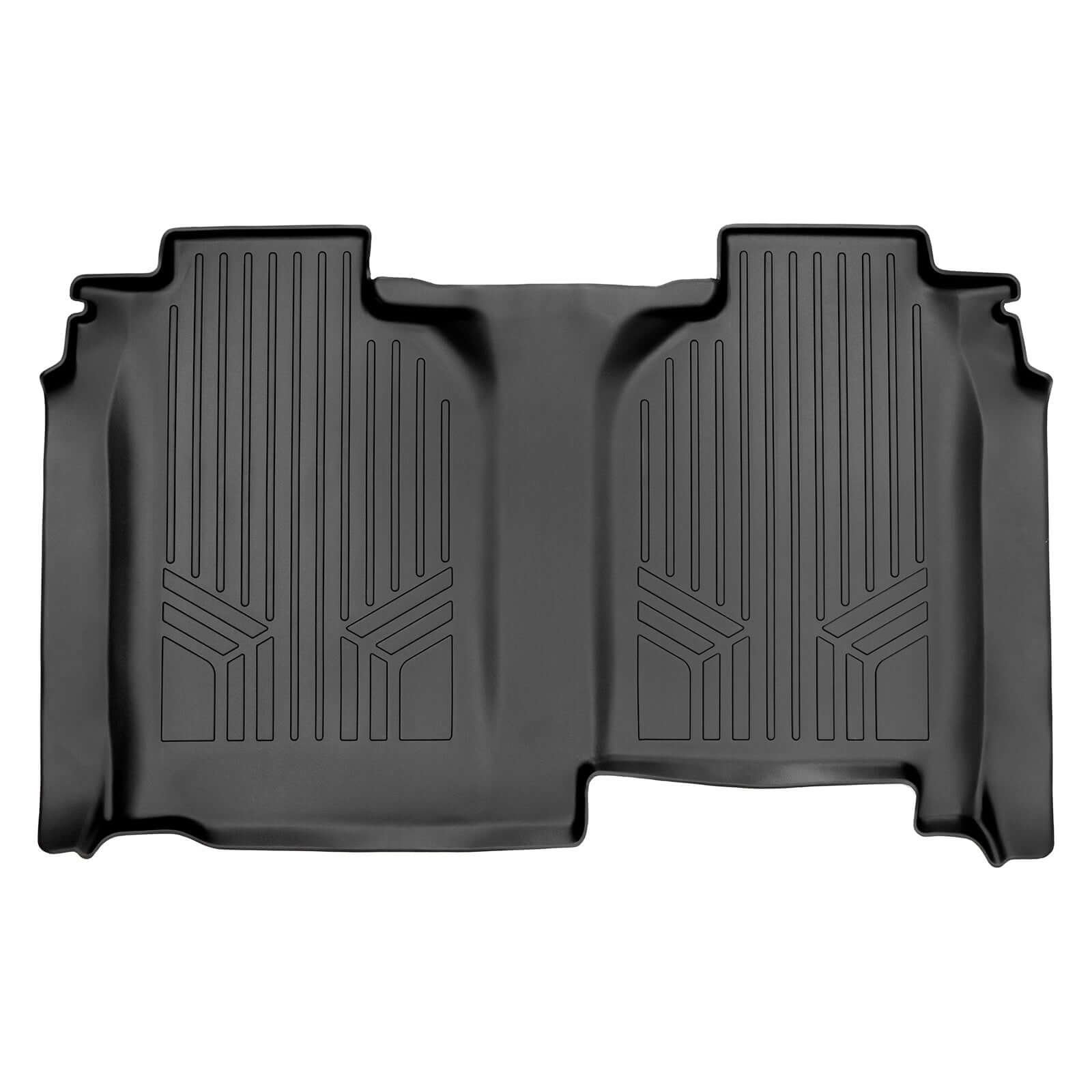 SMARTLINER Smart Coverage™ Custom Fit Floor Liners For 2019-2024 Chevrolet Silverado 1500 Crew Cab With 1st Row Bench Seat (No OTH Coverage) and Carpeted Flooring without the 2nd Row Underseat Storage