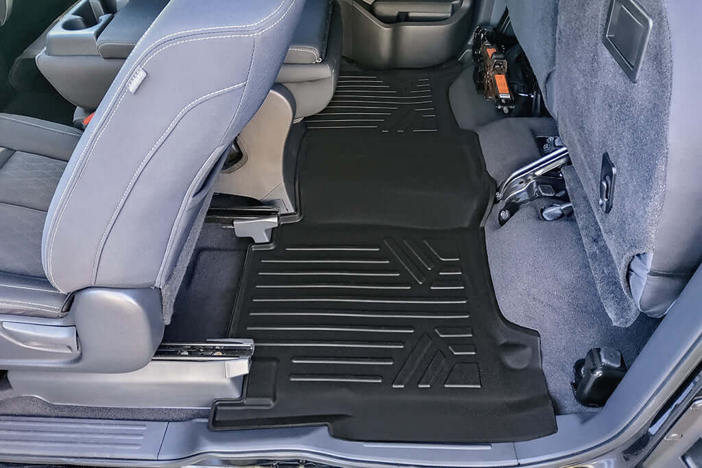 SMARTLINER Custom Fit Floor Liners For 2017-2022 Nissan Titan King Cab With No OTH coverage