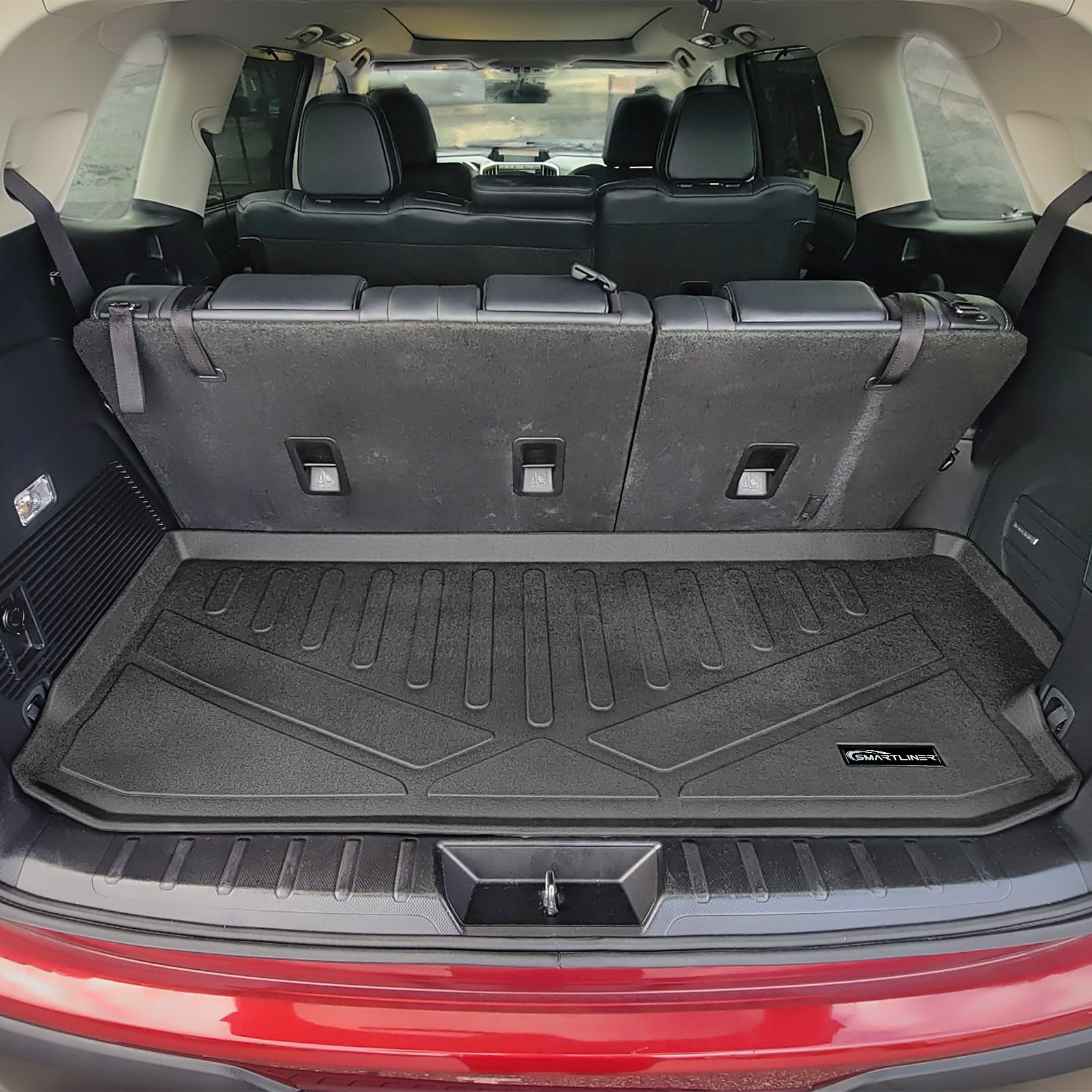 SMARTLINER Custom Fit Floor Liners For 2019-2024 Subaru Ascent with 2nd Row Bucket Seats and With Subwoofer in the Cargo Area