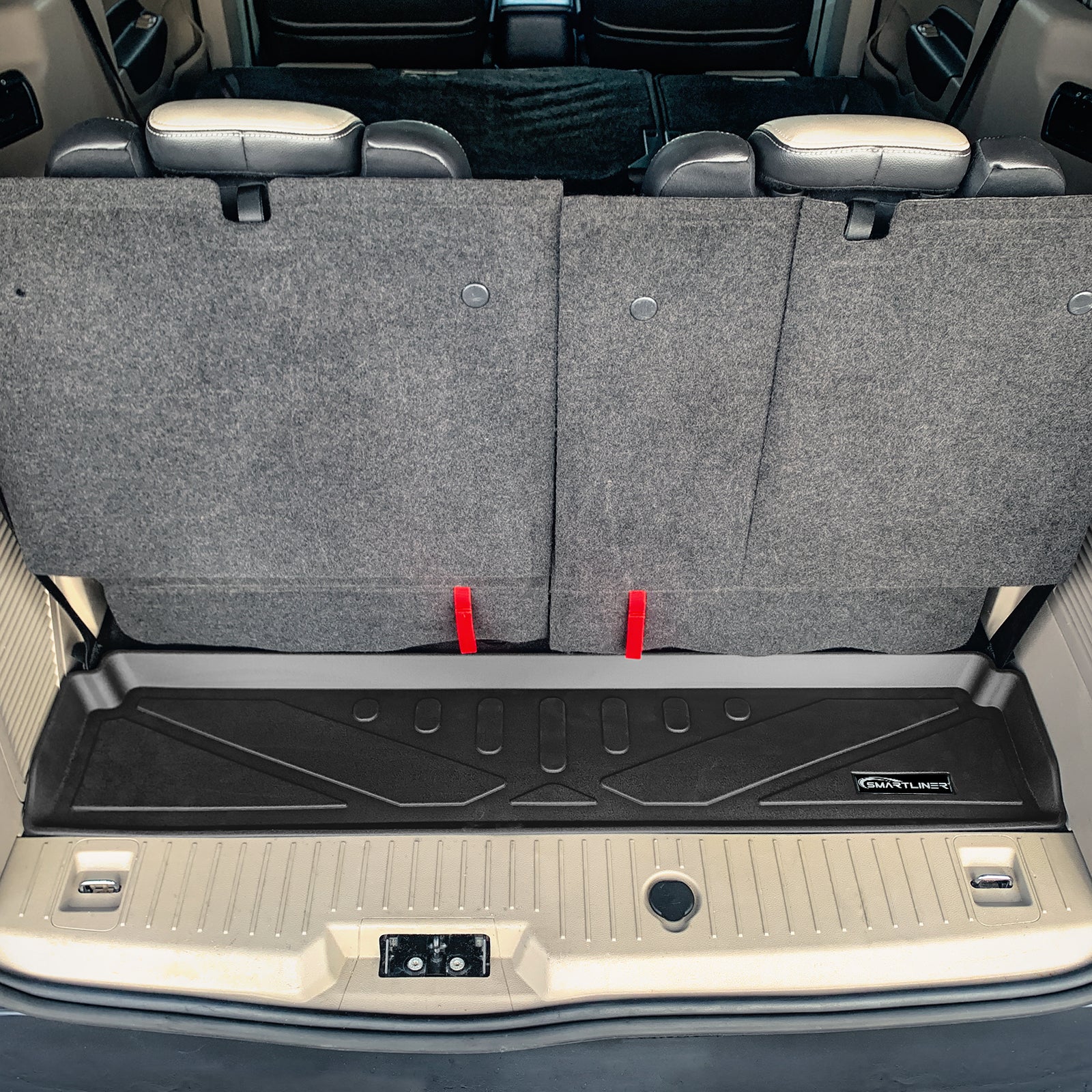 SMARTLINER Custom Fit Floor Liners For 2014-2021 Transit Connect With Carpet Flooring (Long Wheelbase & 2nd Row Bench Seat)