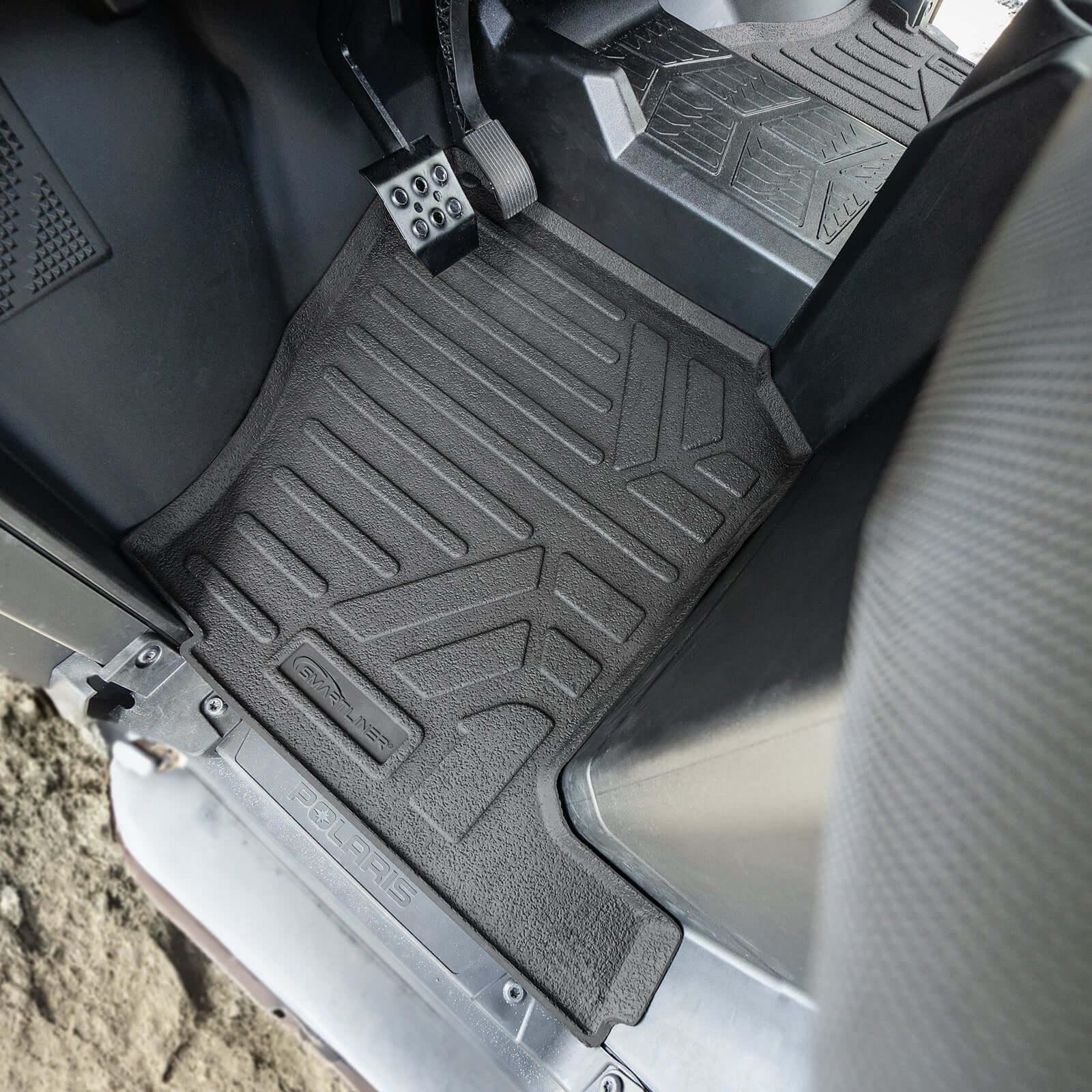 SMARTLINER Custom Fit Rugged Rubber Floor Liners For 2019-2025 Polaris Ranger 1000 (3 seater)