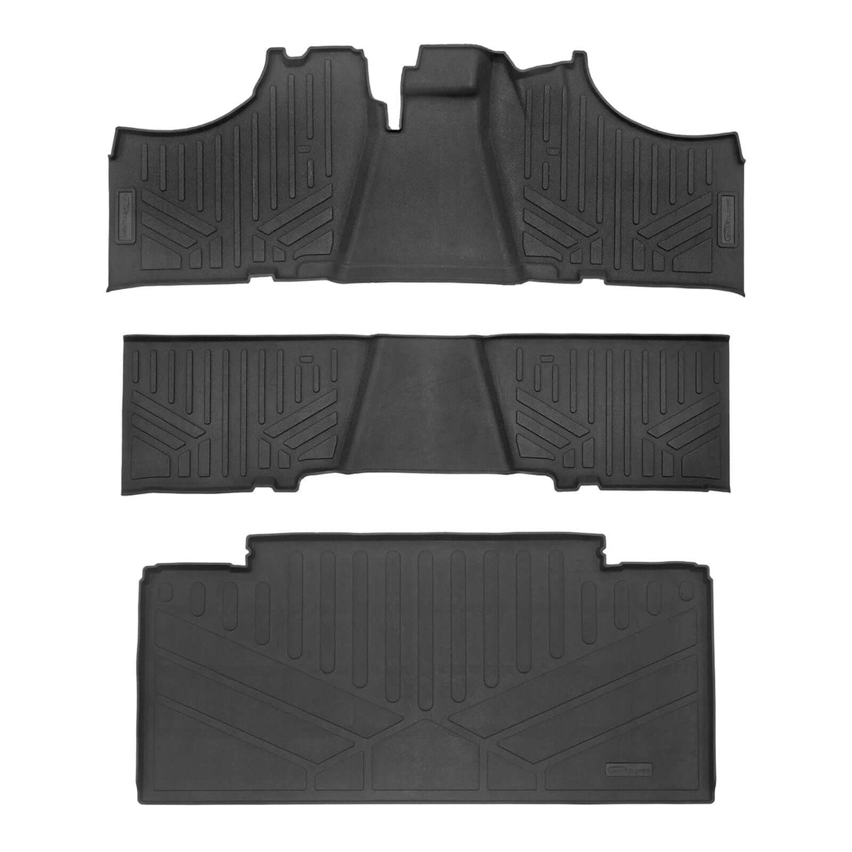 SMARTLINER Custom Fit Rugged Rubber Floor Liners For 2017-2025 Kawasaki Mule (6-Seater Models)