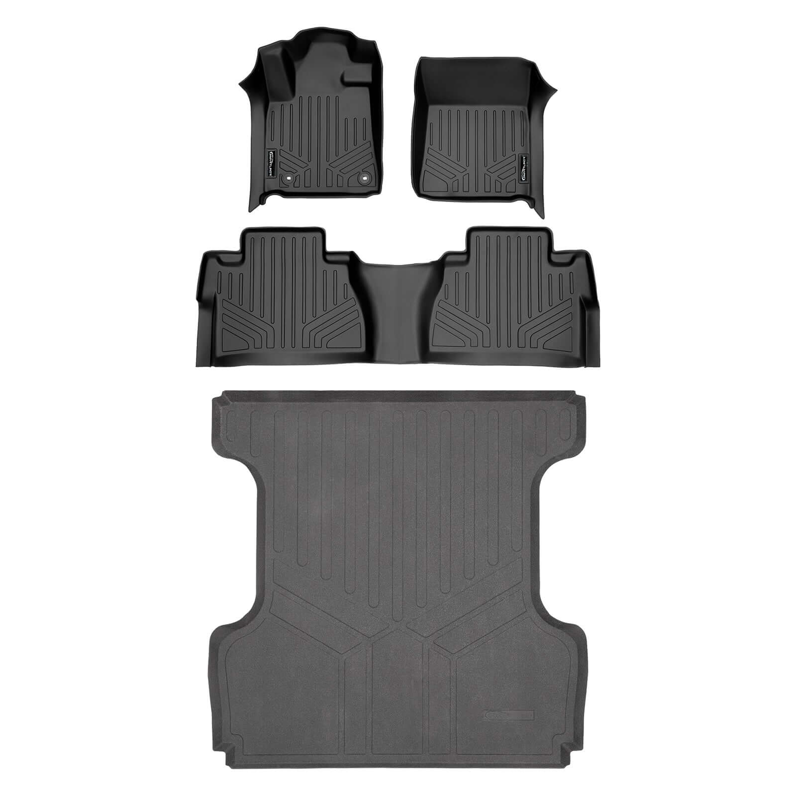 SMARTLINER Custom Fit Floor Liners For 2007-2021 Toyota Tundra CrewMax Cab