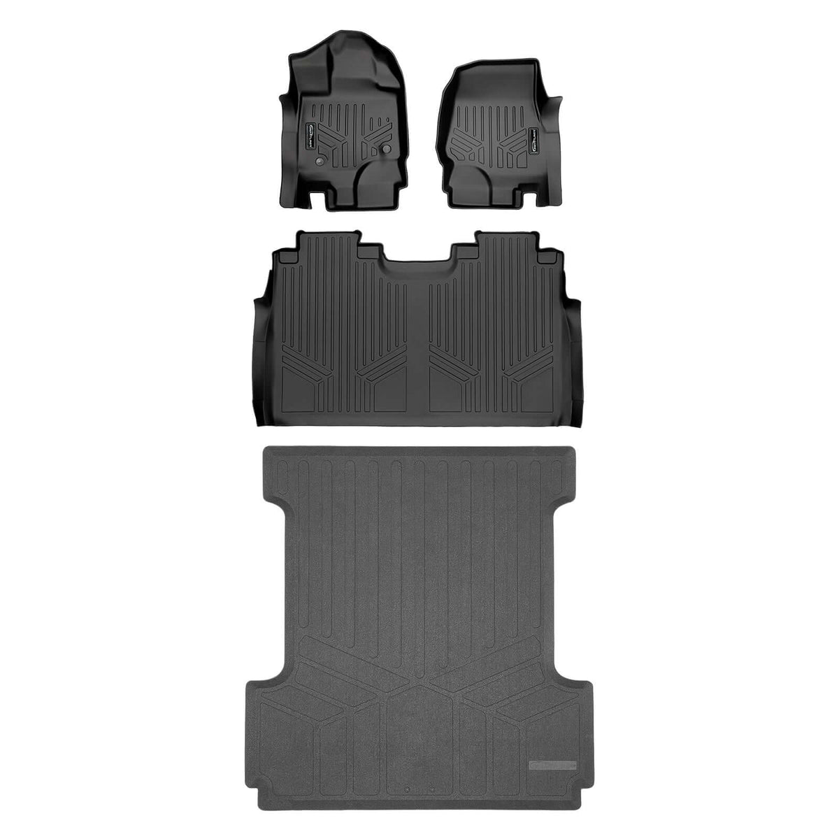 SMARTLINER Smart Coverage™ Custom Fit Floor Liners For 2015-2024 Ford F-150 SuperCrew Cab with 1st Row Bucket Seats