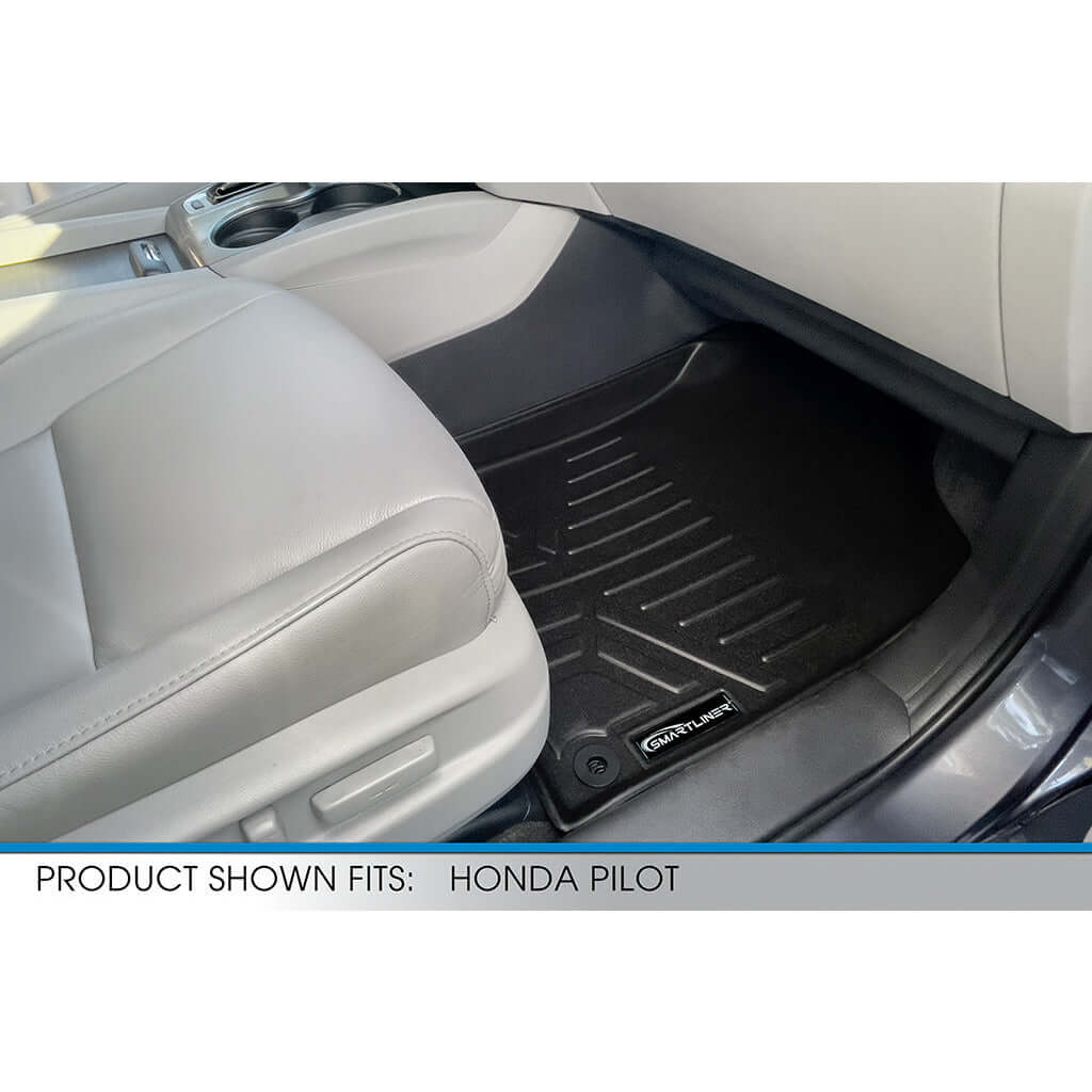 SMARTLINER Custom Fit Floor Liners For 2016-2022 Honda Pilot (8 Passenger Model)